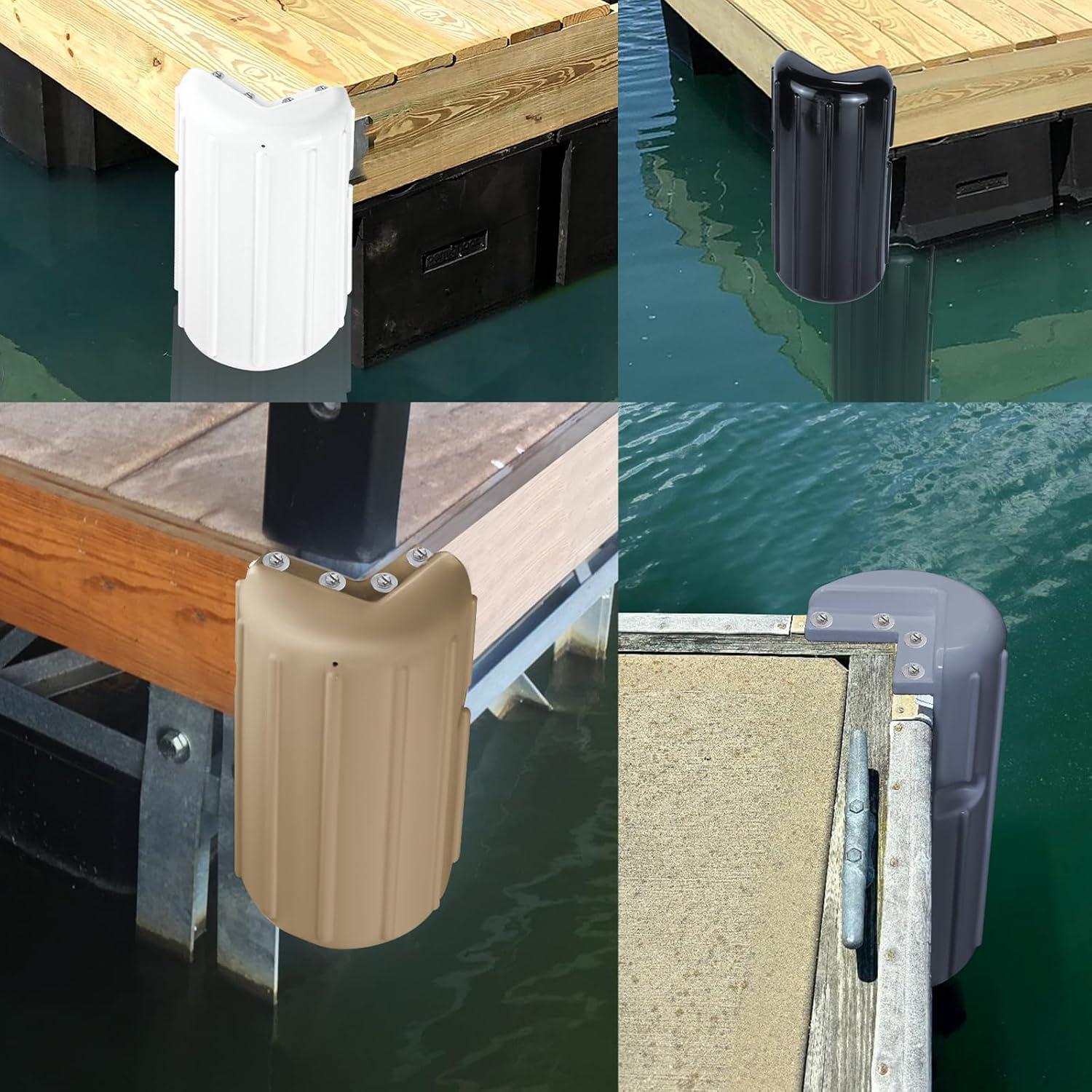 Bumper de esquina de muelle JYINCPED 2Pack Blanco 20.32x40.64cm