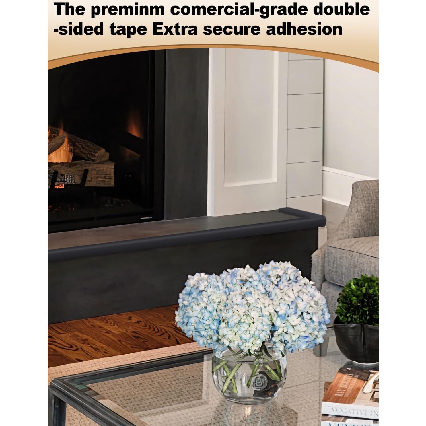 Protector de esquina de espuma ARINBEB para chimeneas - Negro