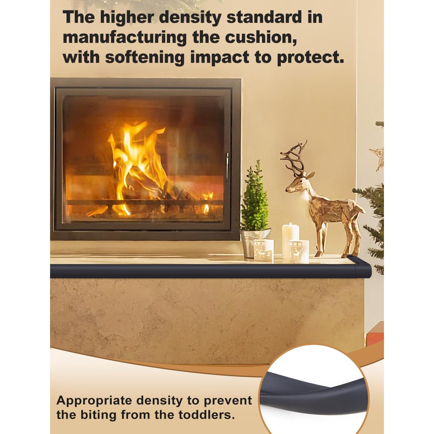 Protector de esquina de espuma ARINBEB para chimeneas - Negro