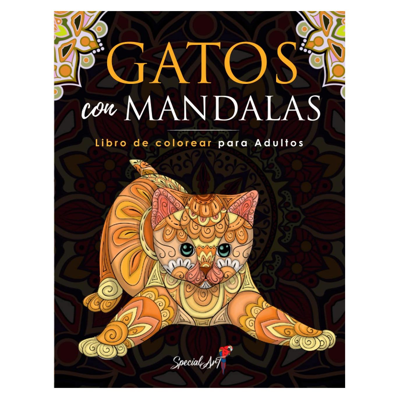 Gatos con Mandalas - Libro de Colorear para Adultos: Más de 50 gatos lindos, cariñosos y hermosos. Libros de colorear anti estrés con diseños ... con Mandalas de Colorear) (Spanish Edition)