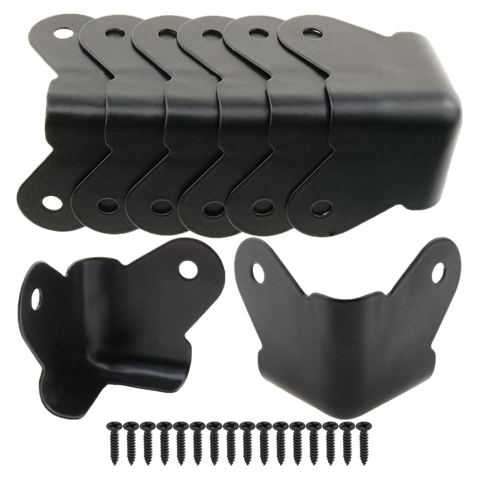 Protectores de Esquina de Hierro Heyous 8PCS Negro