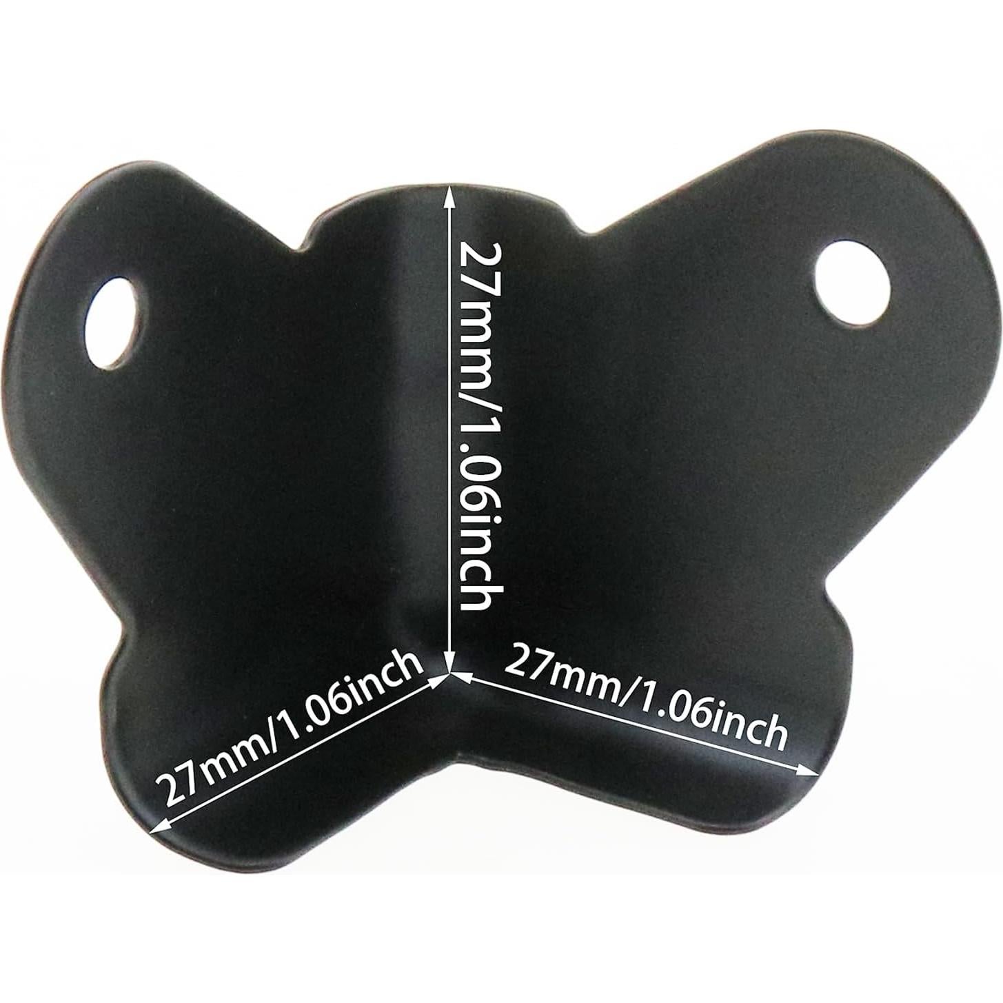 Protectores de Esquina de Hierro Heyous 8PCS Negro