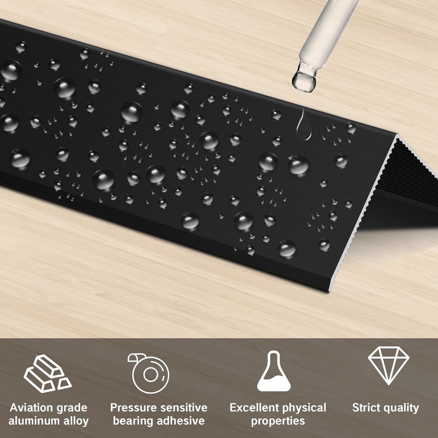 Protectores de Esquinas de Aluminio SWPEC 1.2x1.2m 10PCS Negro