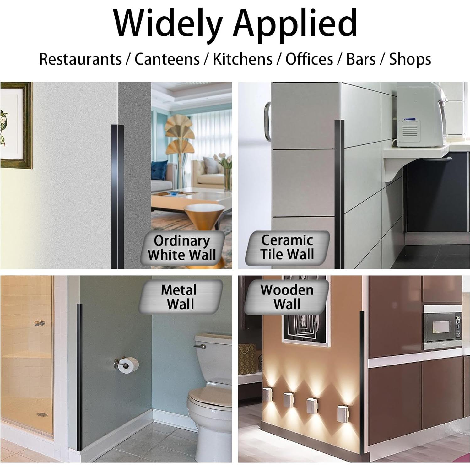 Protectores de Esquinas de Aluminio SWPEC 1.2x1.2m 10PCS Negro