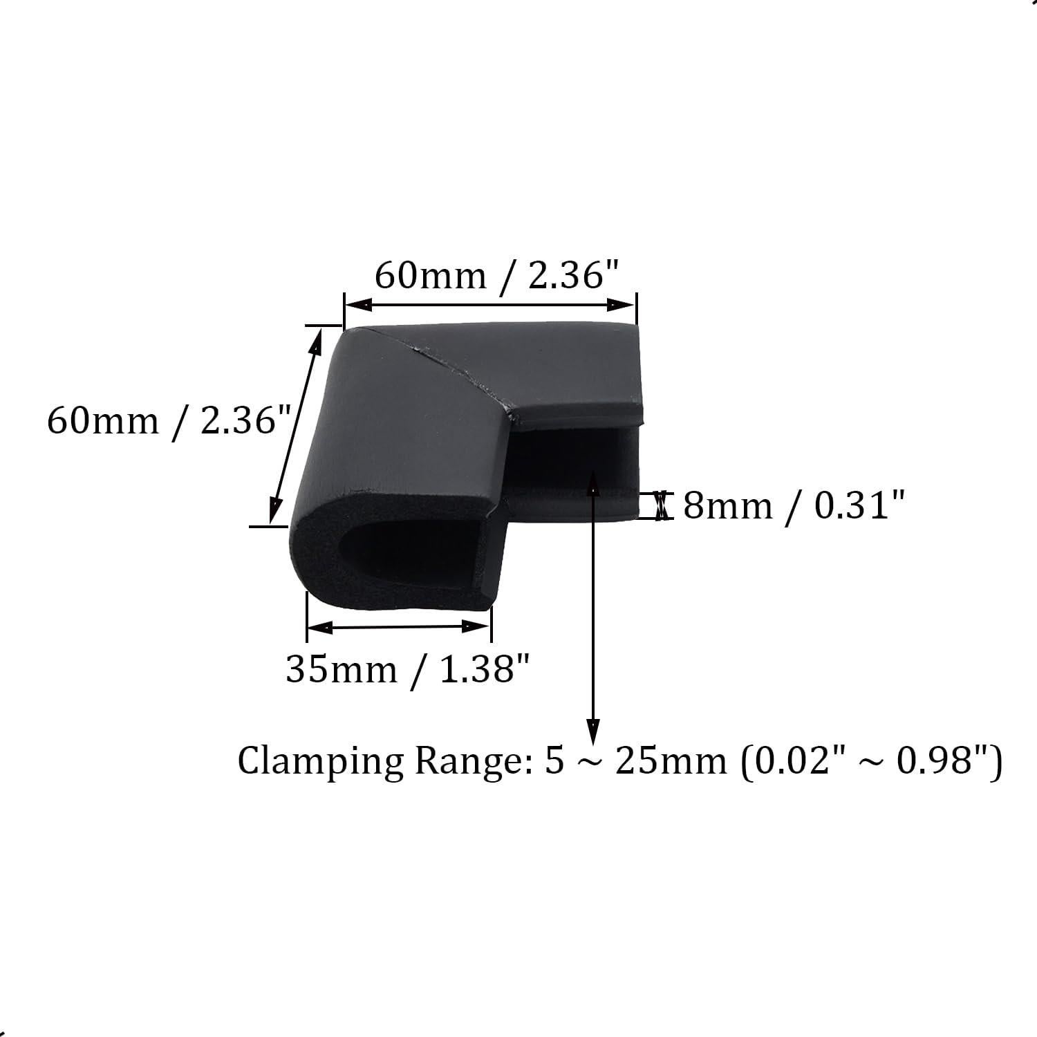 Paquete de 4 Protectores de Esquinas de Espuma ZXUEZHENG Negro