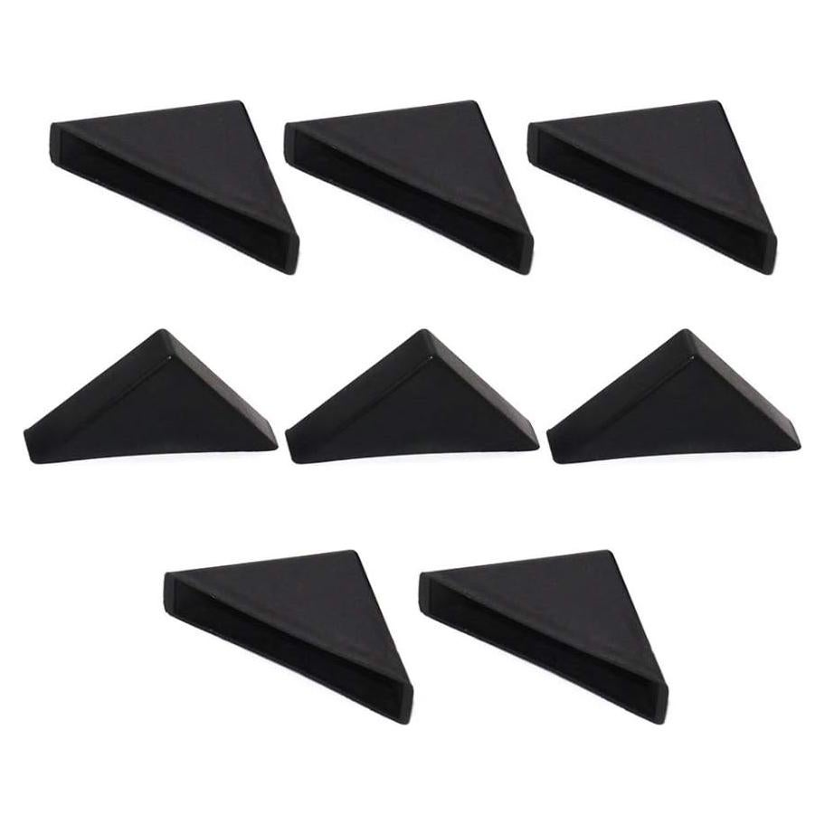 8 Protectores de Esquinas de Plástico Triangulares Xinally Negro