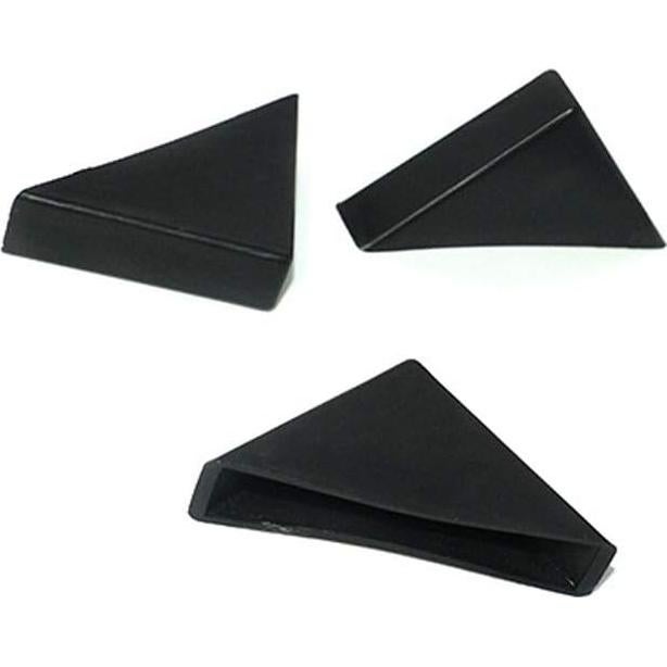 8 Protectores de Esquinas de Plástico Triangulares Xinally Negro
