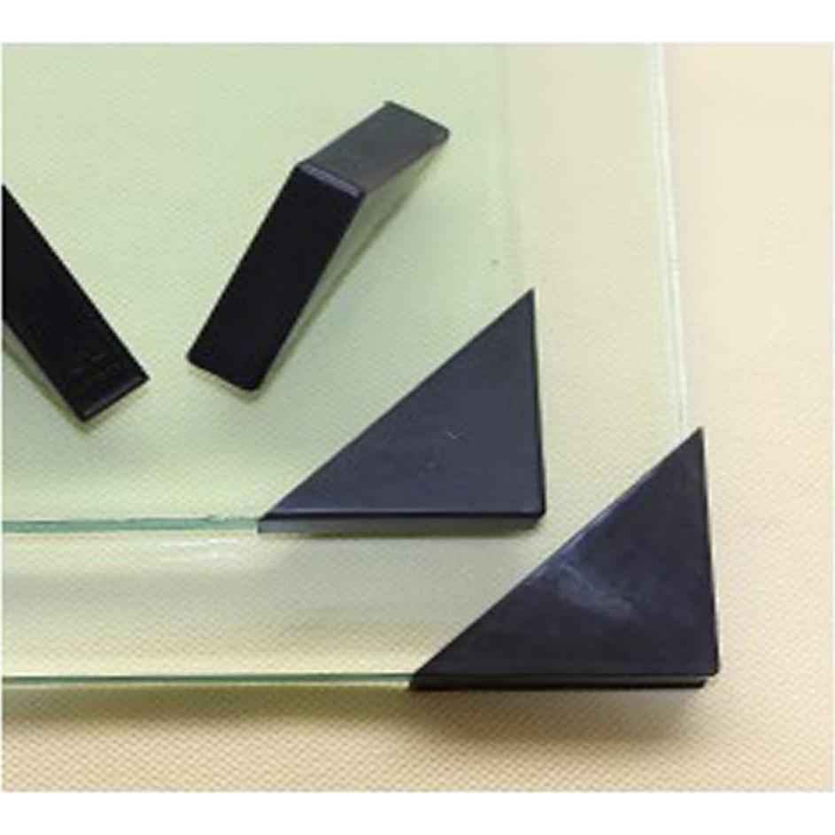 8 Protectores de Esquinas de Plástico Triangulares Xinally Negro