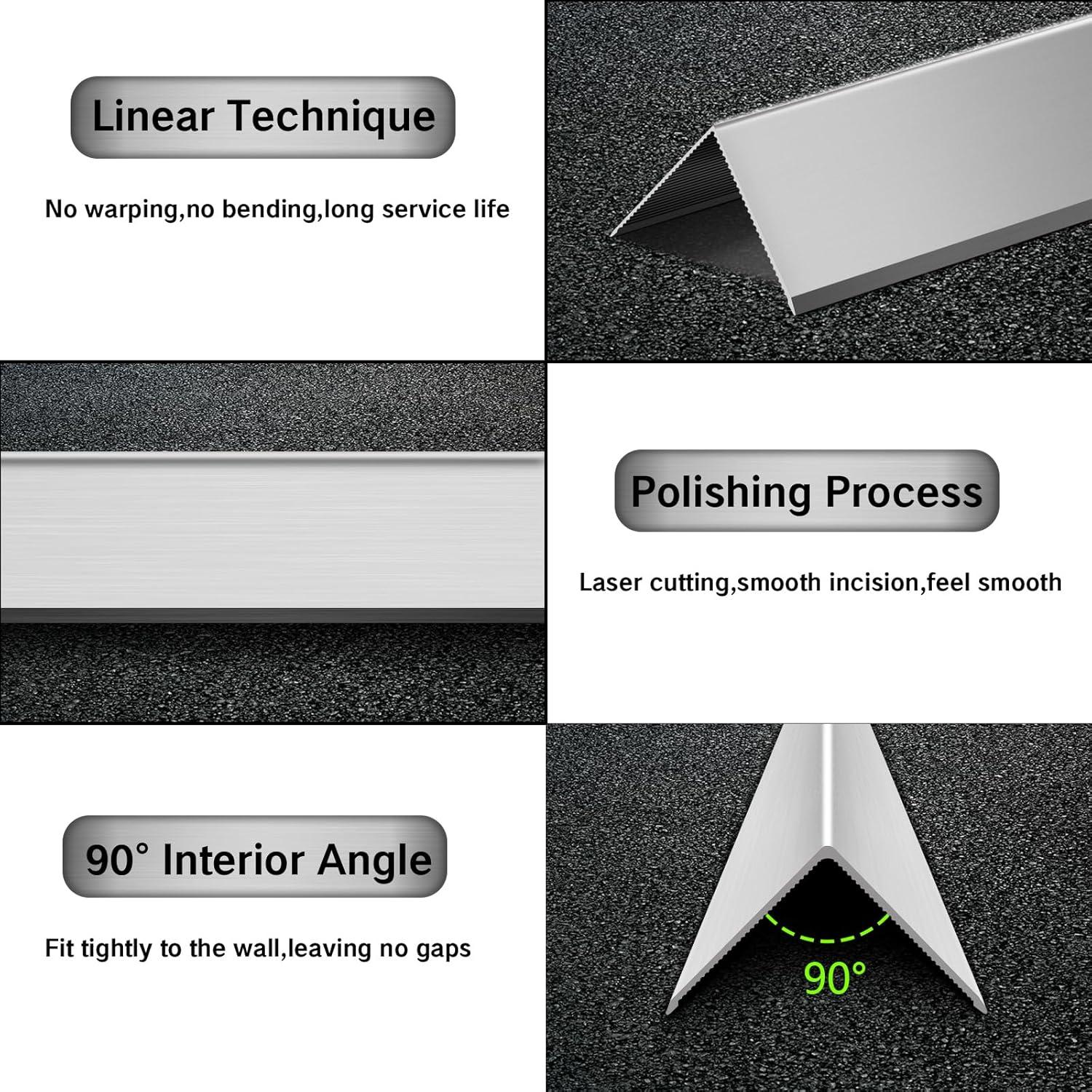 Protectores de Esquinas de Aluminio SWPEC 6 Piezas 1.2x1.2m