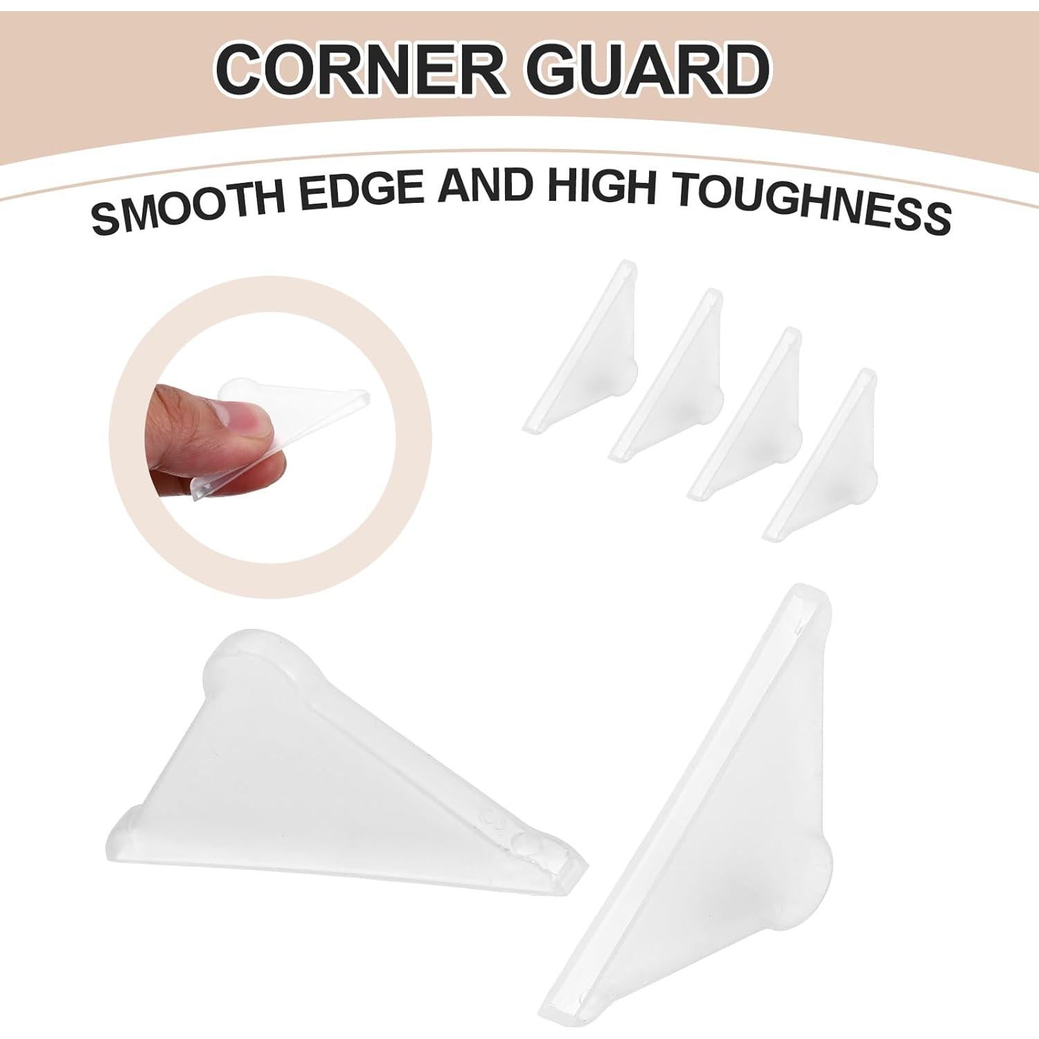 60 Protectores de Esquina de Plástico uxcell 3mm Transparente