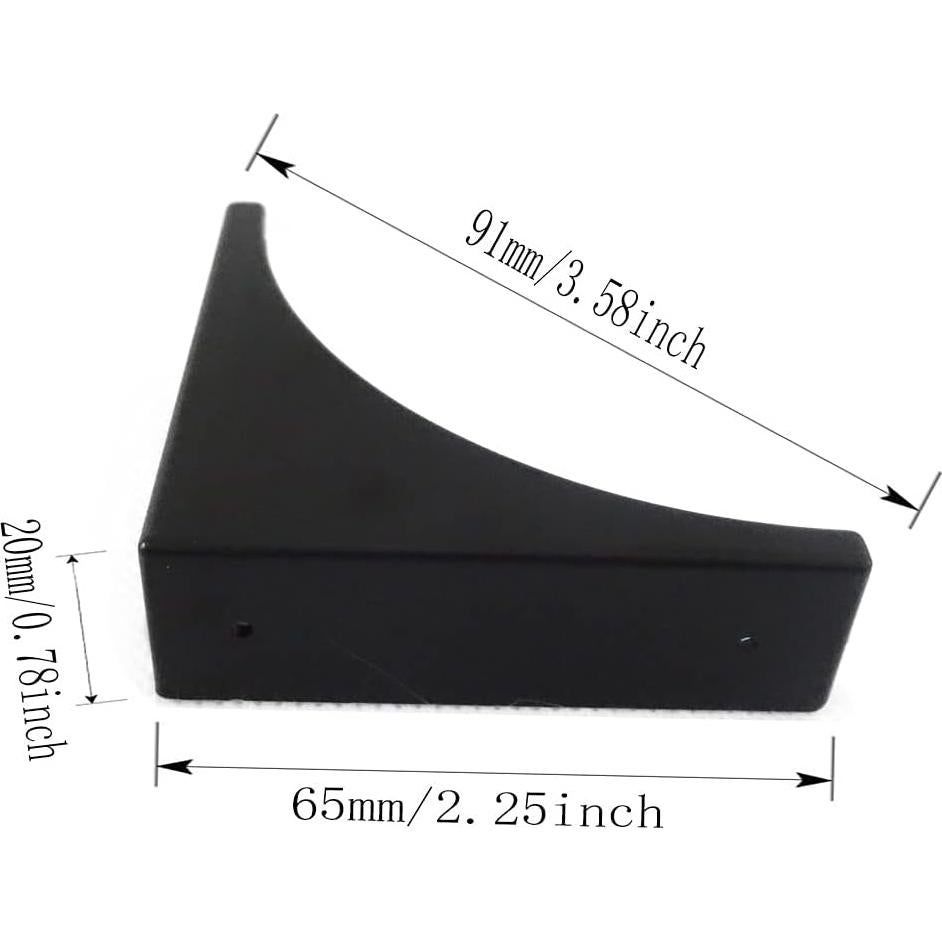 Protectores de Esquinas Paxar 4 Pcs Latón Negro 65mm x 20mm