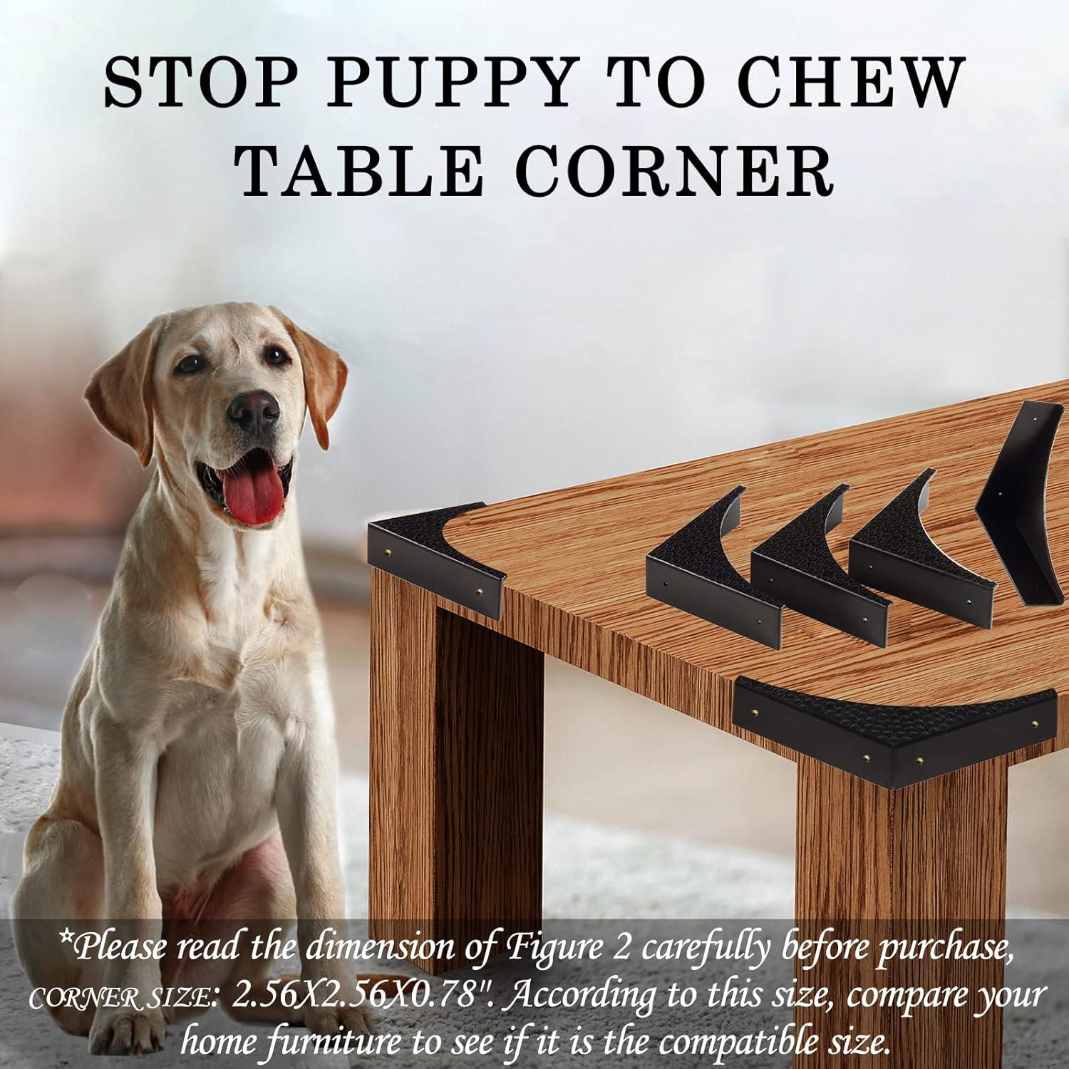 Protectores de Esquinas de Metal Negro Foxwake - 4 Pcs 6.5 cm