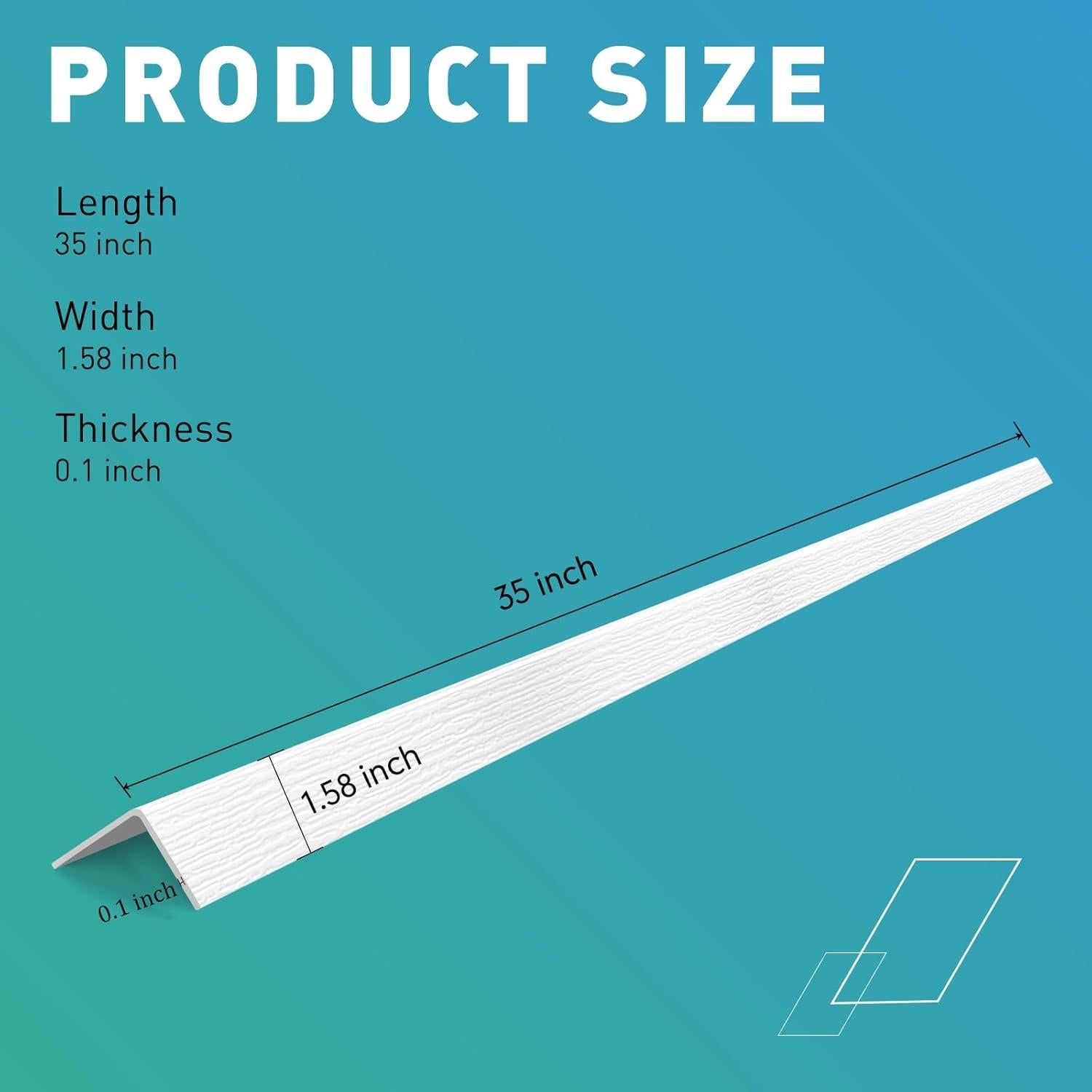 Protector de Esquinas Autoadhesivo FCSOTSPS 2PCS 89cm Blanco