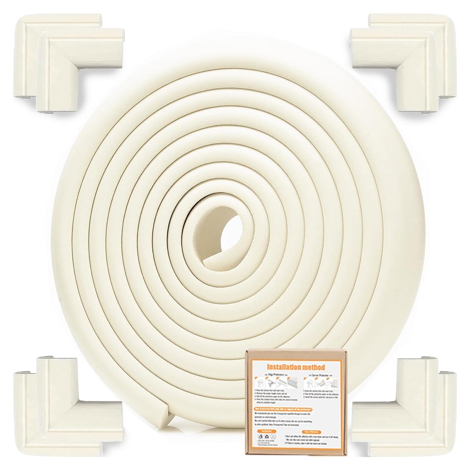 Protector de Esquinas y Bordes Dekukar 15ft + 8 Esquinas Blancas