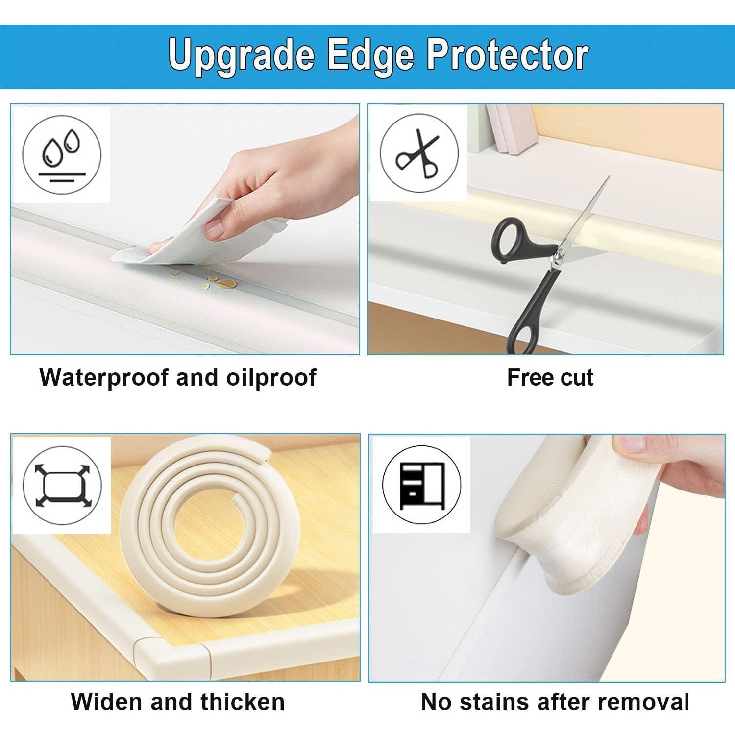 Protector de Esquinas y Bordes Dekukar 15ft + 8 Esquinas Blancas