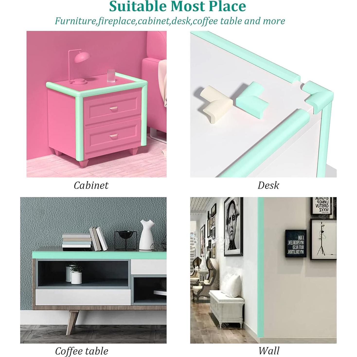 Protectores de Esquinas y Bordes Fozobaiy - Blanco Lechoso