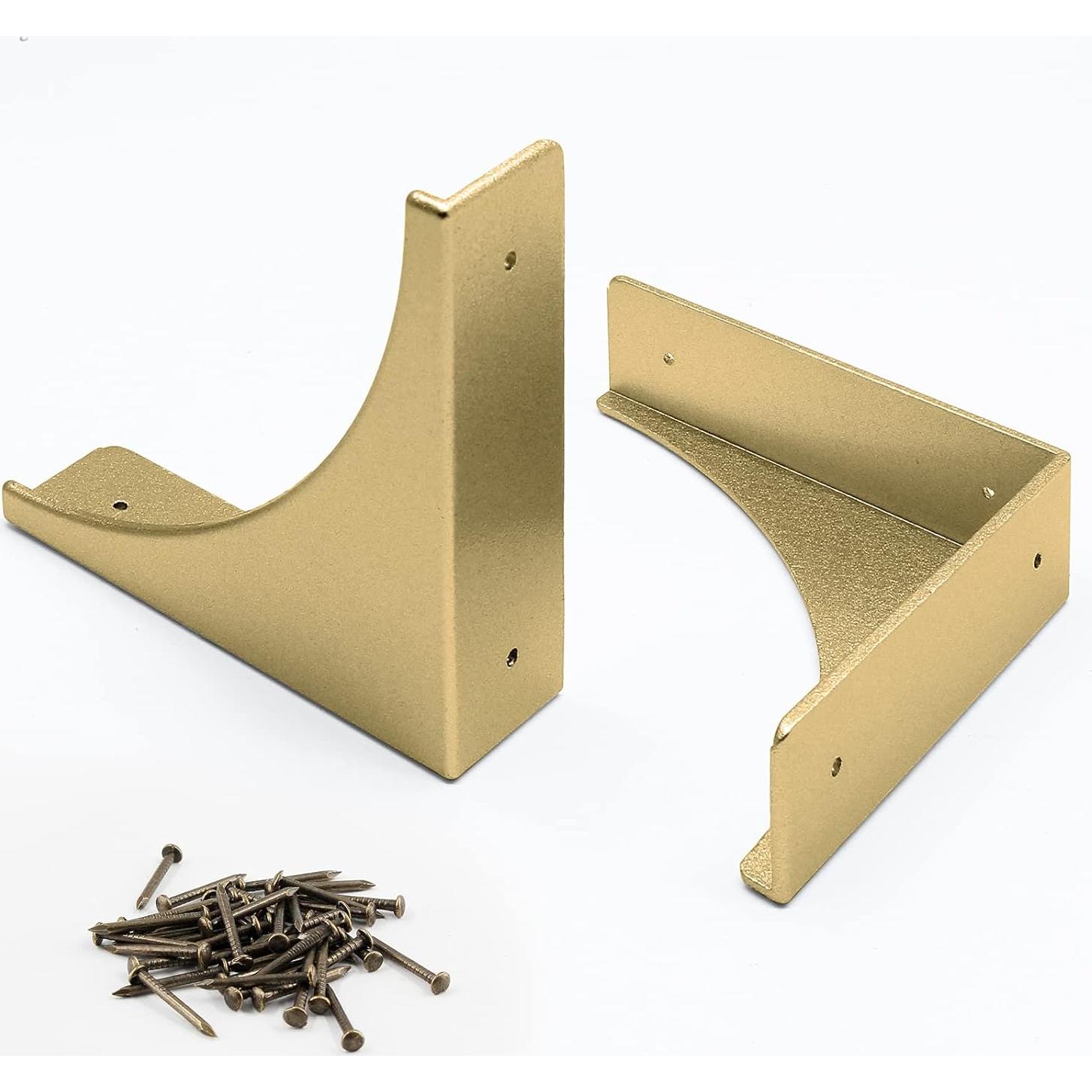 BokWin Protectores de Esquinas Dorados de Zinc 4 Pcs 65mm