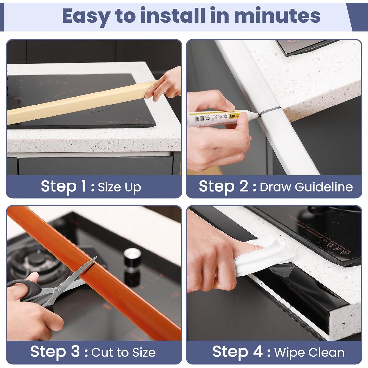 2 Protectores de Esquinas Autoadhesivos MONOID Marrón 80x3 cm