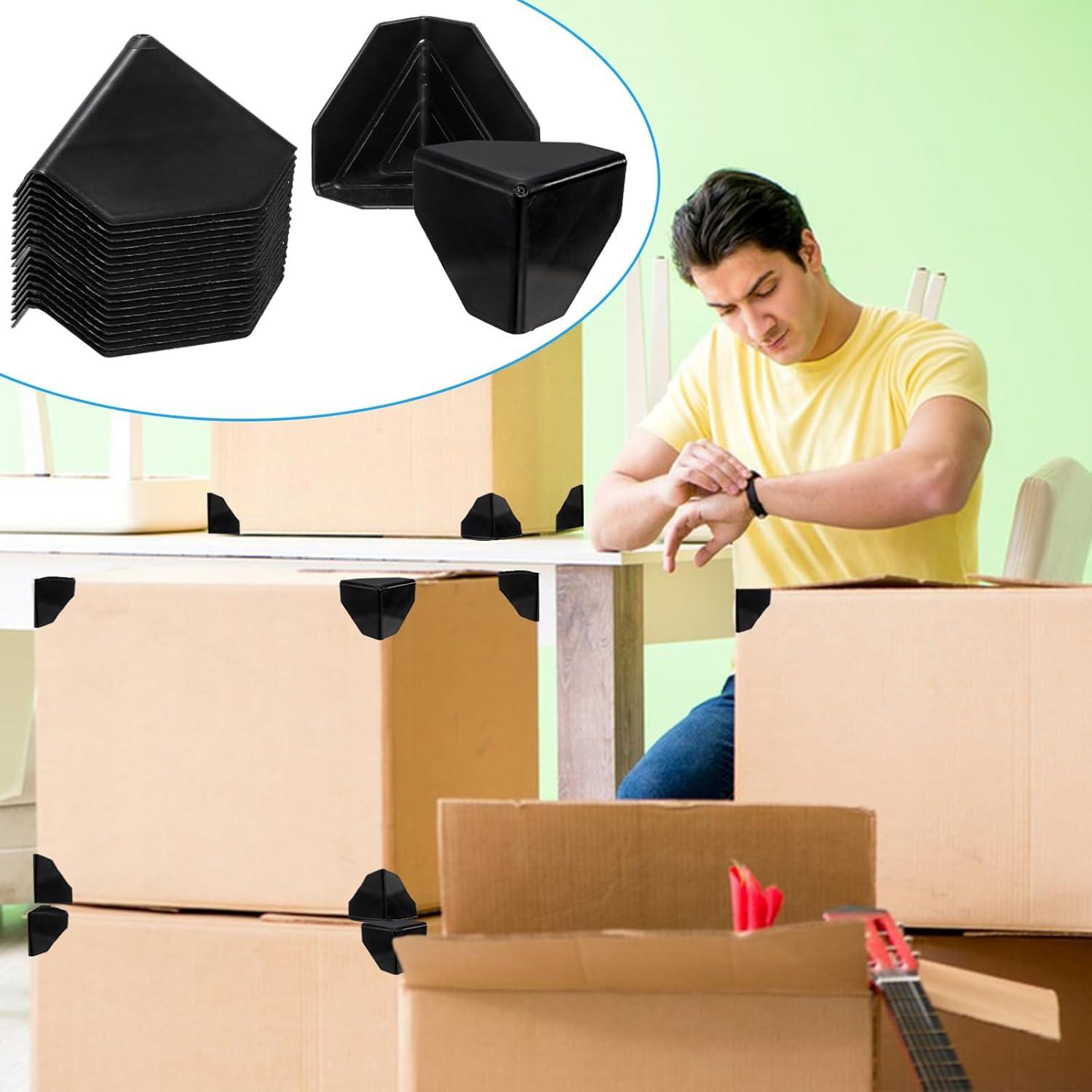 Protectores de Esquinas ZENFUN 200 Pcs Plástico Negro 60mm