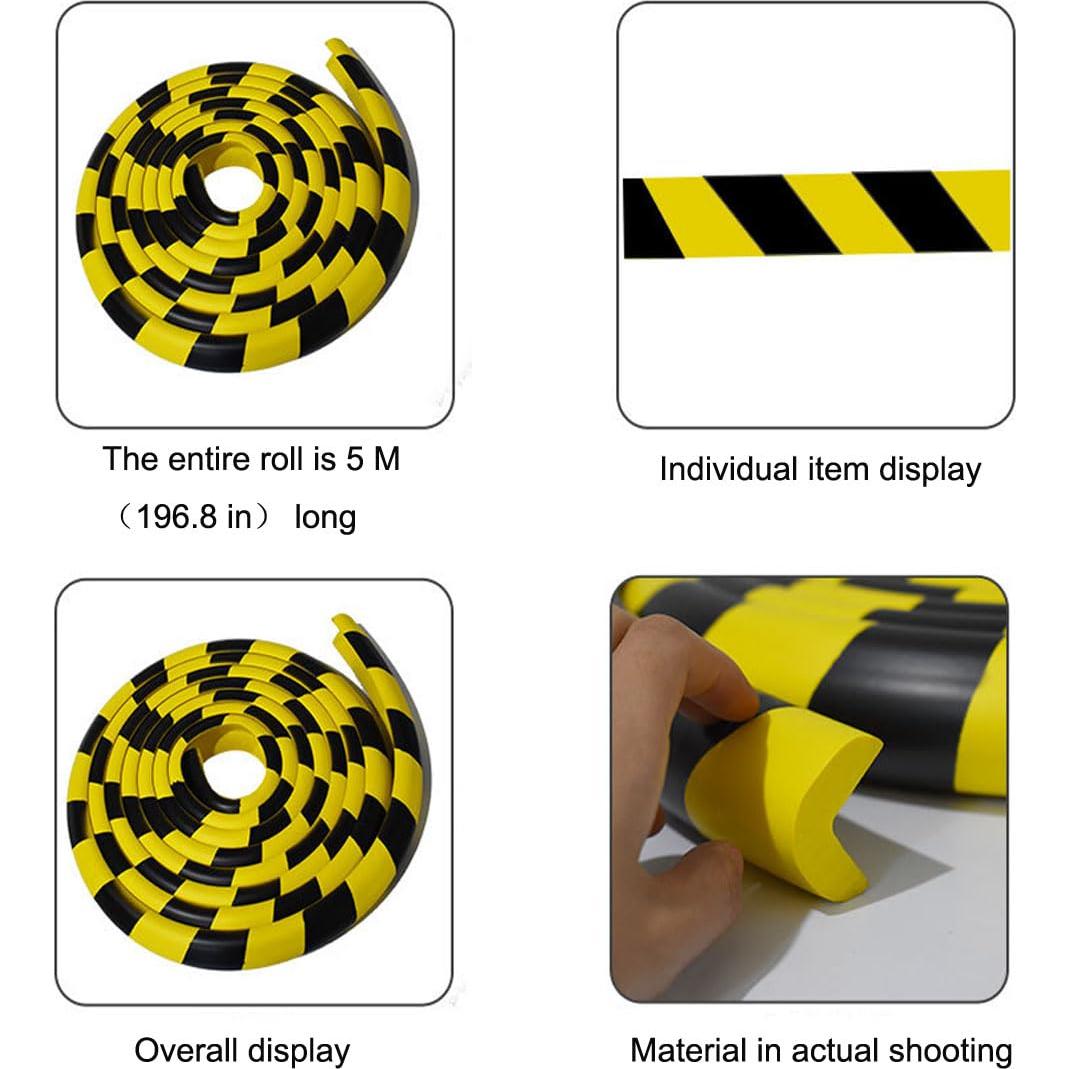 Protectores de Esquinas de Goma NBR Kyvoria 5M Amarillo/Negro