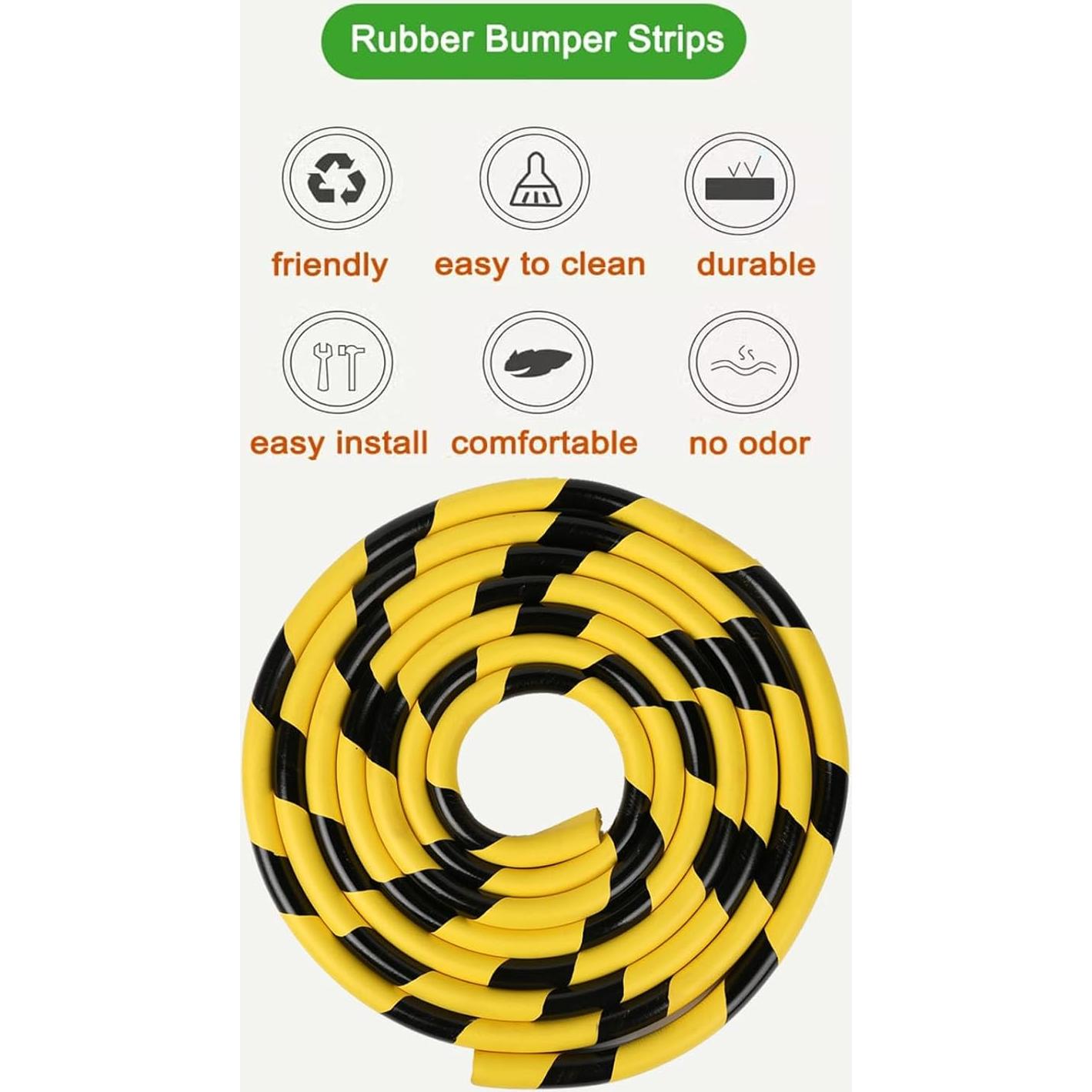 Protectores de Esquinas de Goma NBR Kyvoria 5M Amarillo/Negro