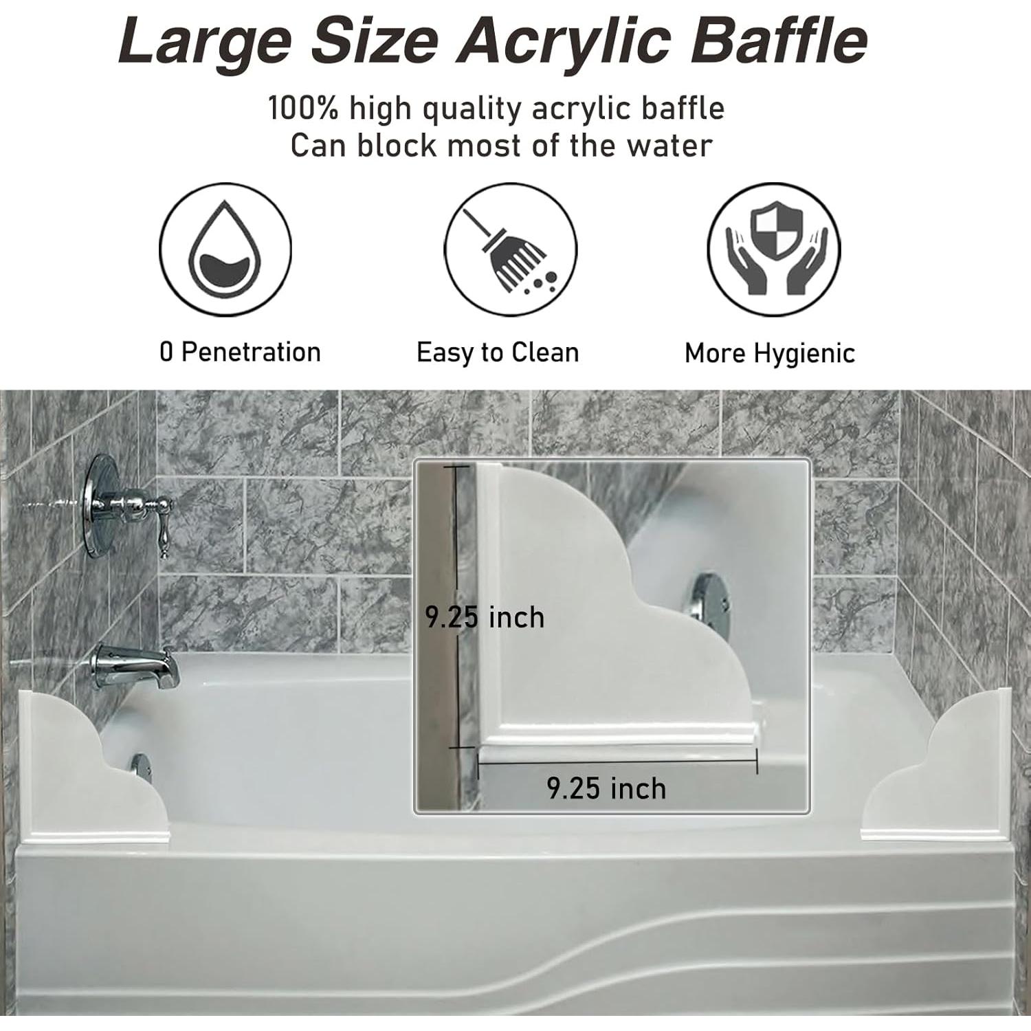 Protector de Salpicaduras de Ducha FAILUN 23.5x23.5cm 2 Piezas