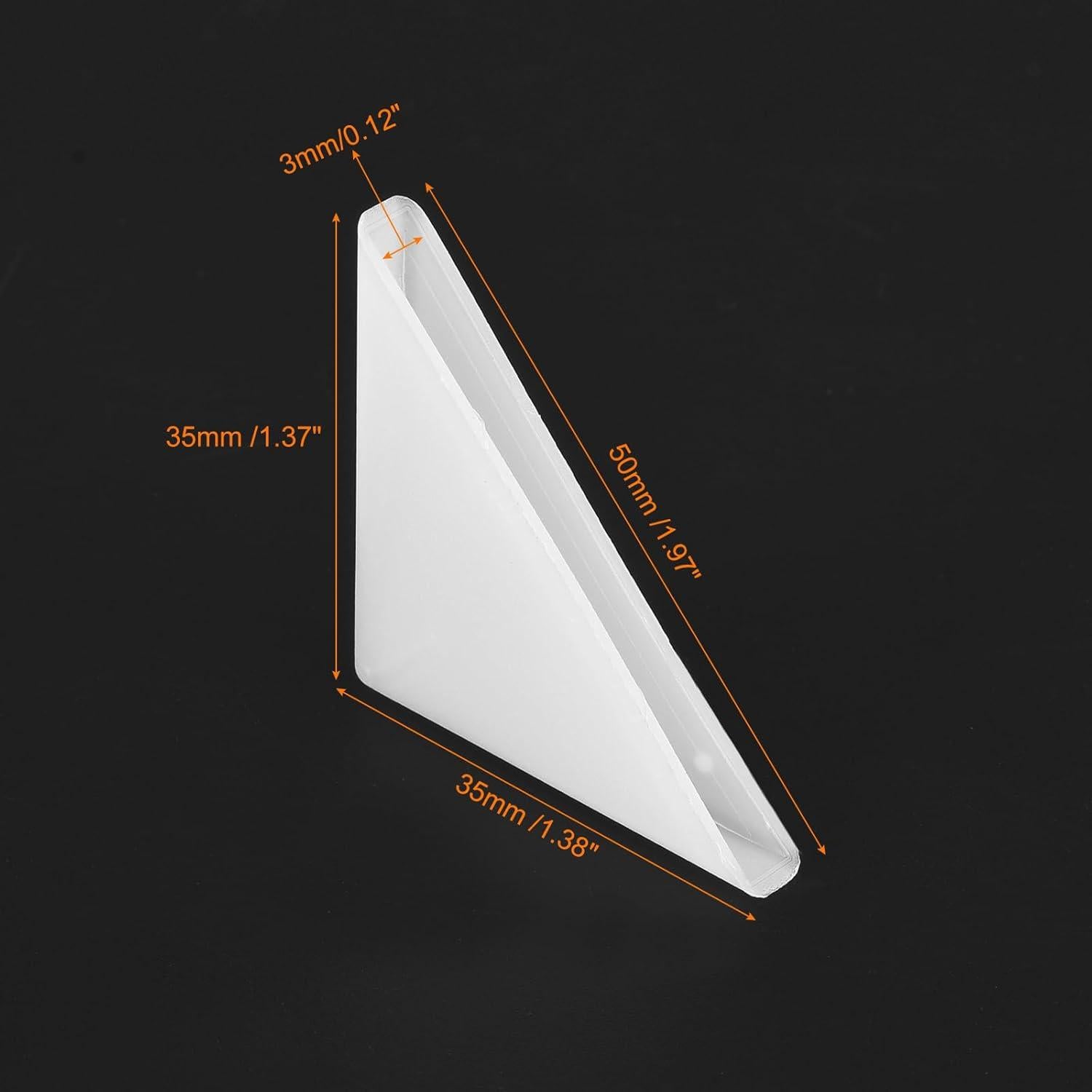 Protectores de Esquinas de Plástico uxcell 20 Pcs 3x50mm Blanco