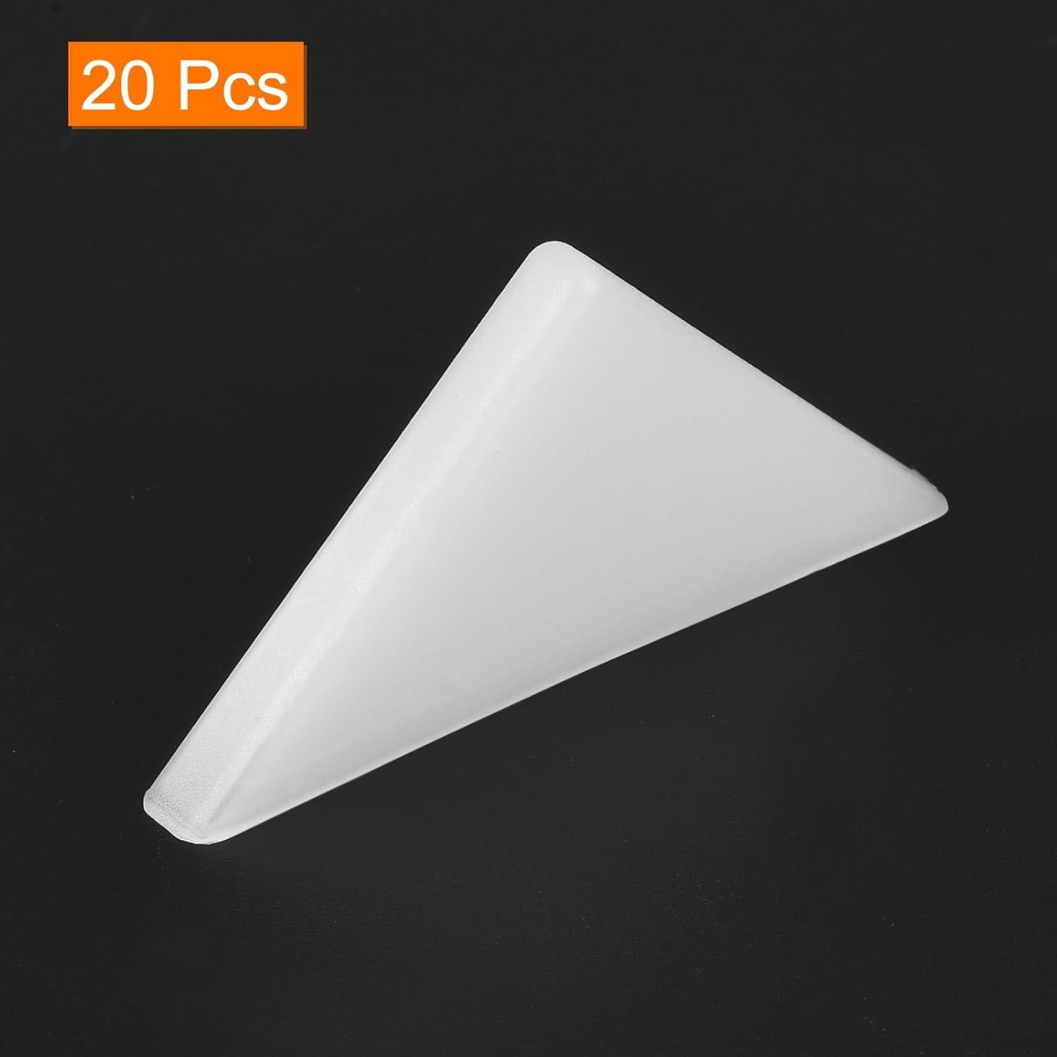 Protectores de Esquinas de Plástico uxcell 20 Pcs 3x50mm Blanco