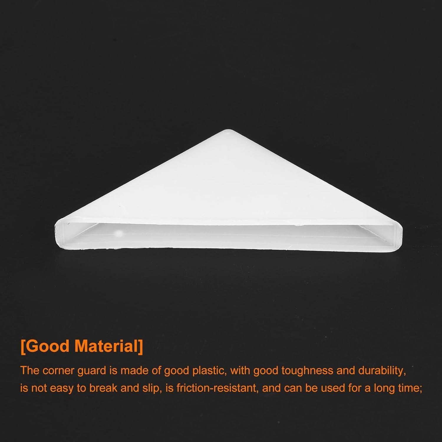 Protectores de Esquinas de Plástico uxcell 20 Pcs 3x50mm Blanco