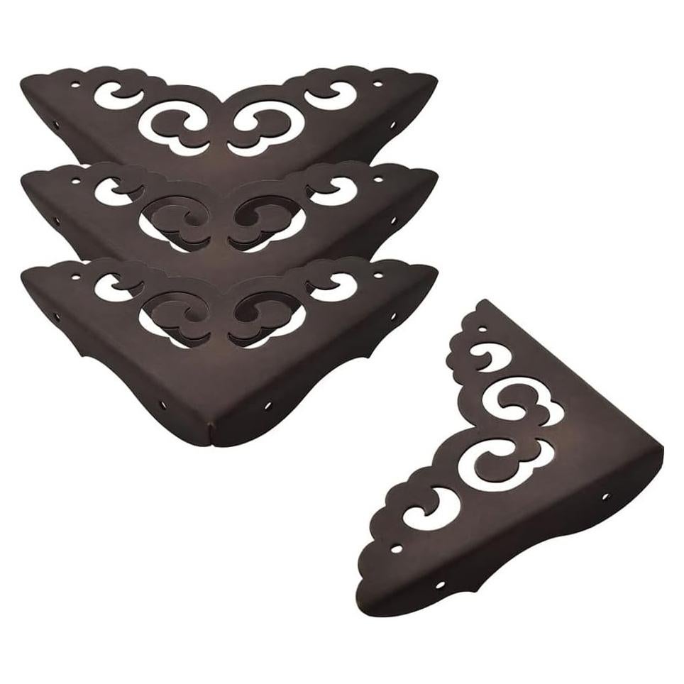 Protectores de Esquinas de Metal Sutfmwe - 4 Piezas Negro