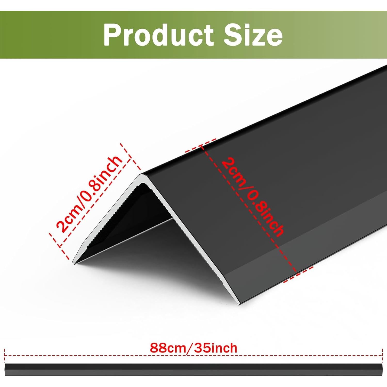 Protectores de Esquinas de Aluminio Fengone 35x2cm - Paquete de 3