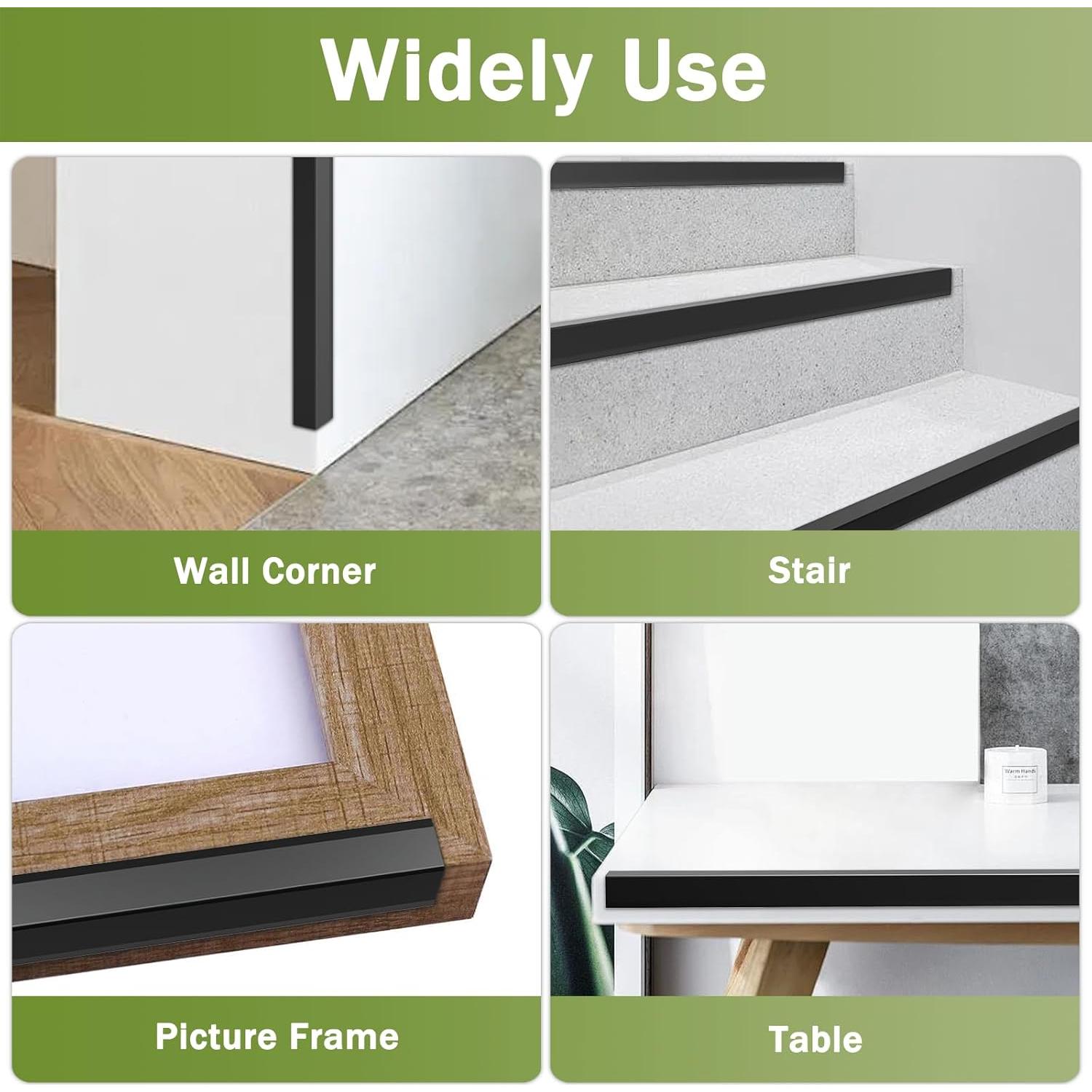 Protectores de Esquinas de Aluminio Fengone 35x2cm - Paquete de 3