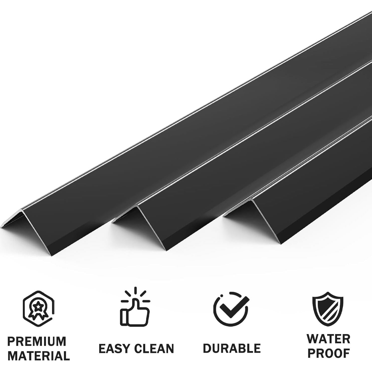 Protectores de Esquinas de Aluminio Fengone 35x2cm - Paquete de 3