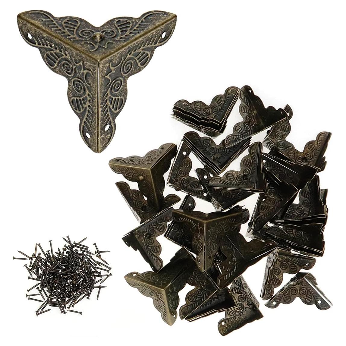 48 Protectores de Esquina Decorativos Bronce Bitray 25mm