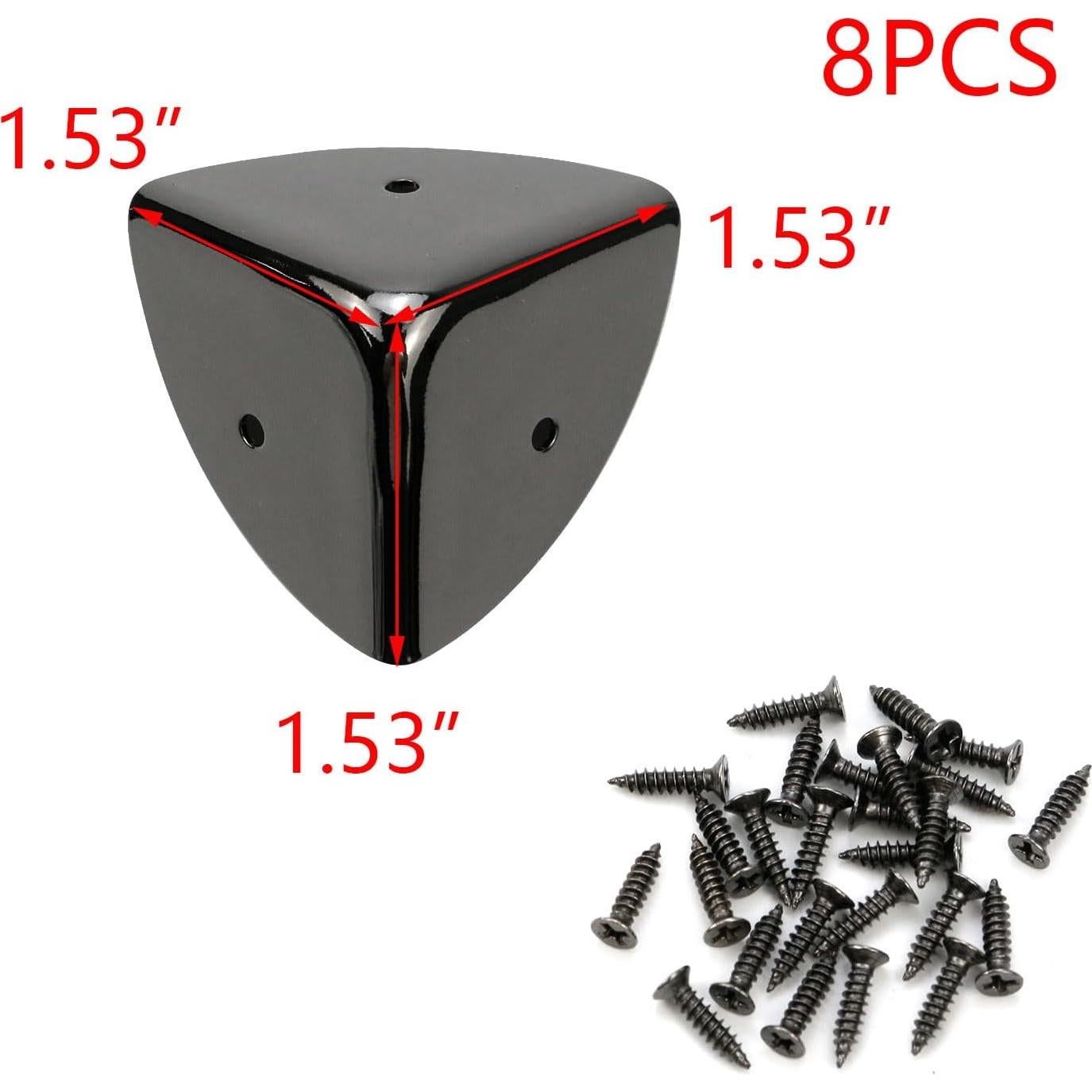 Protectores de Esquinas de Hierro T Tulead 39mm Plata Espejo 8PCS