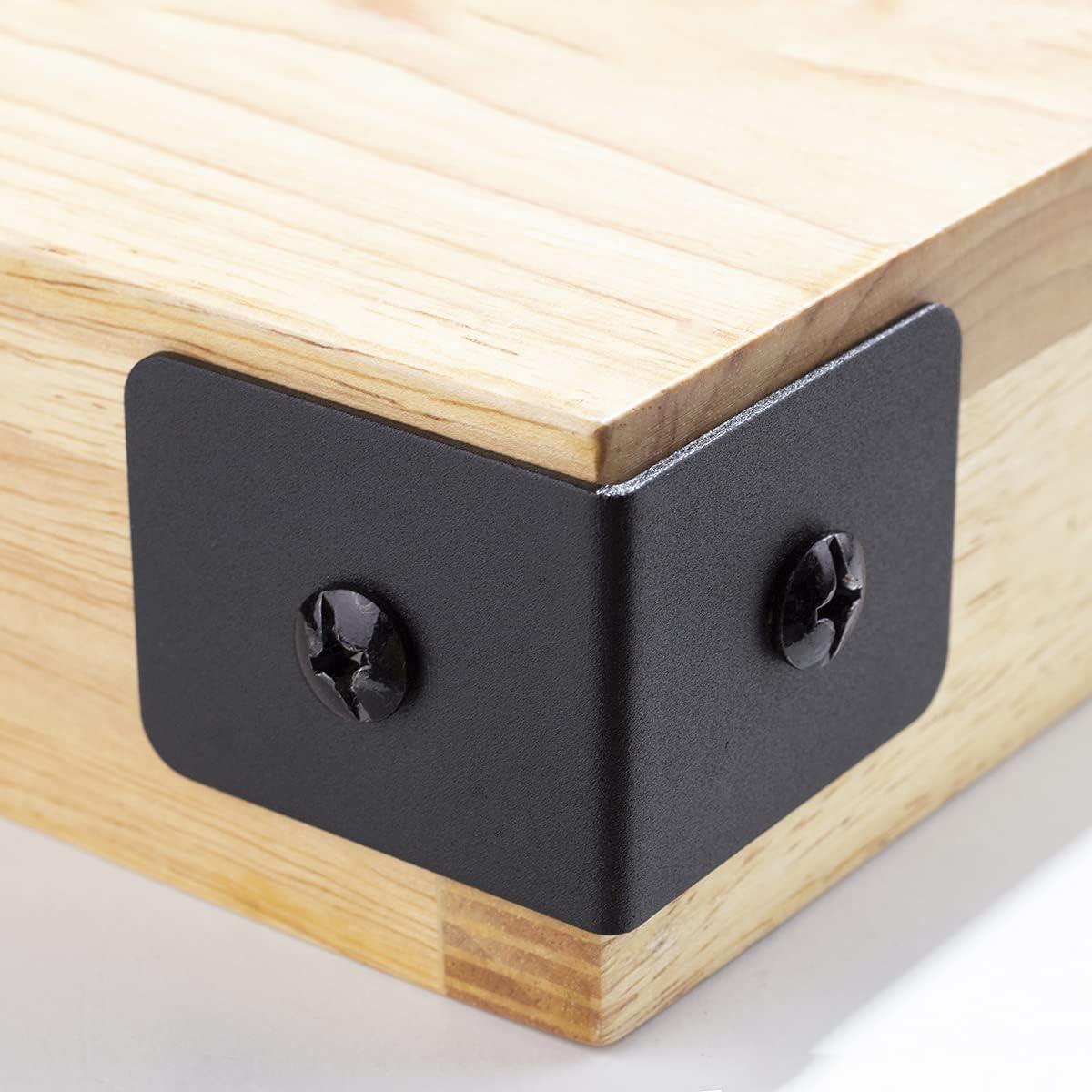 Juego de 4 Protectores de Esquina de Metal Keenkee 5cm Negro