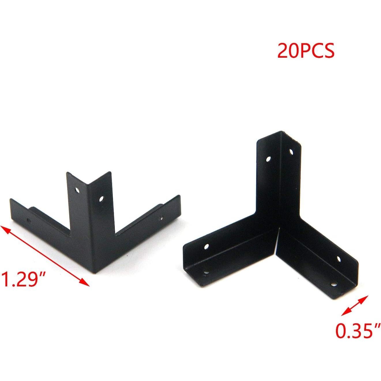 Protector de Esquina de Hierro T Tulead 33x9mm Negro 20PCS