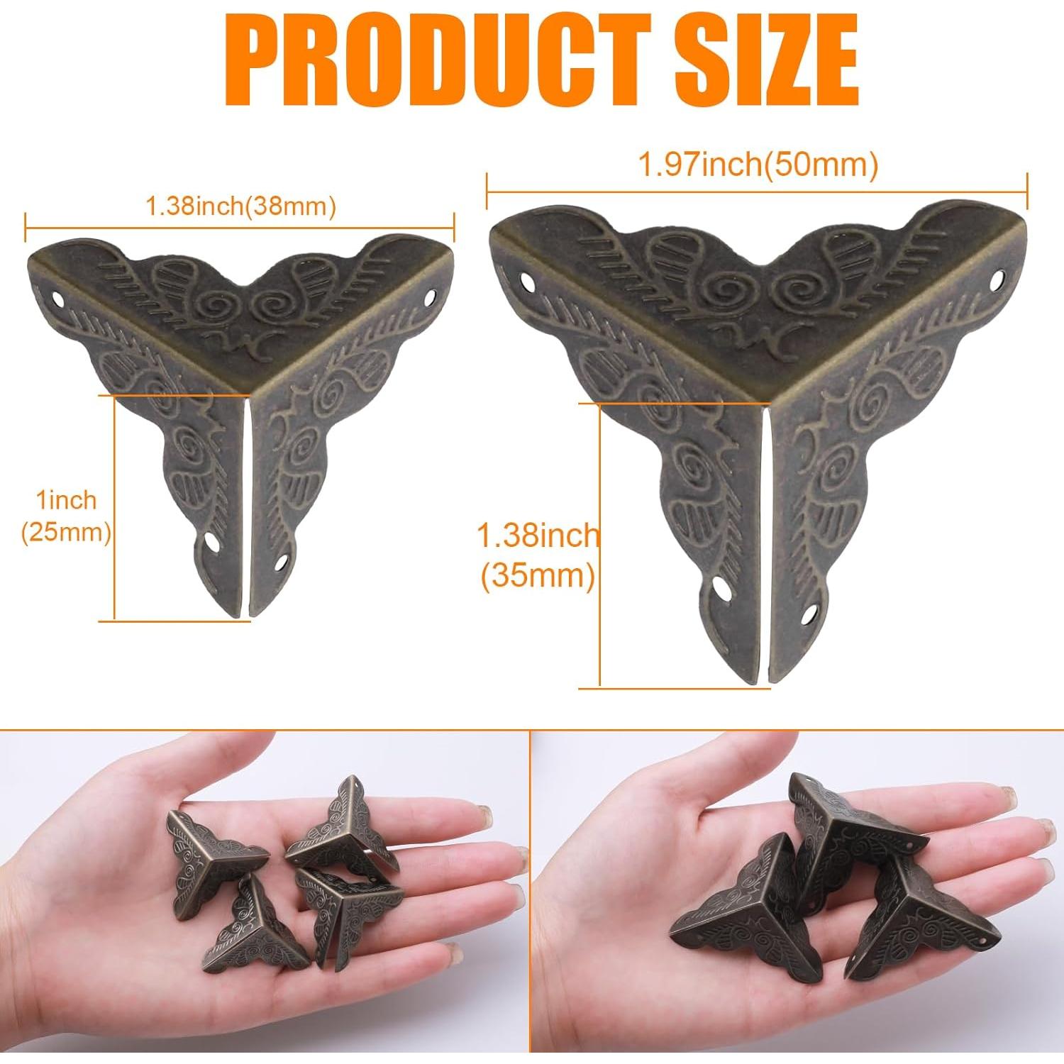 36 Esquinas Internas de Polvo Olldag para Escaleras de Madera 3.5 cm Bronce