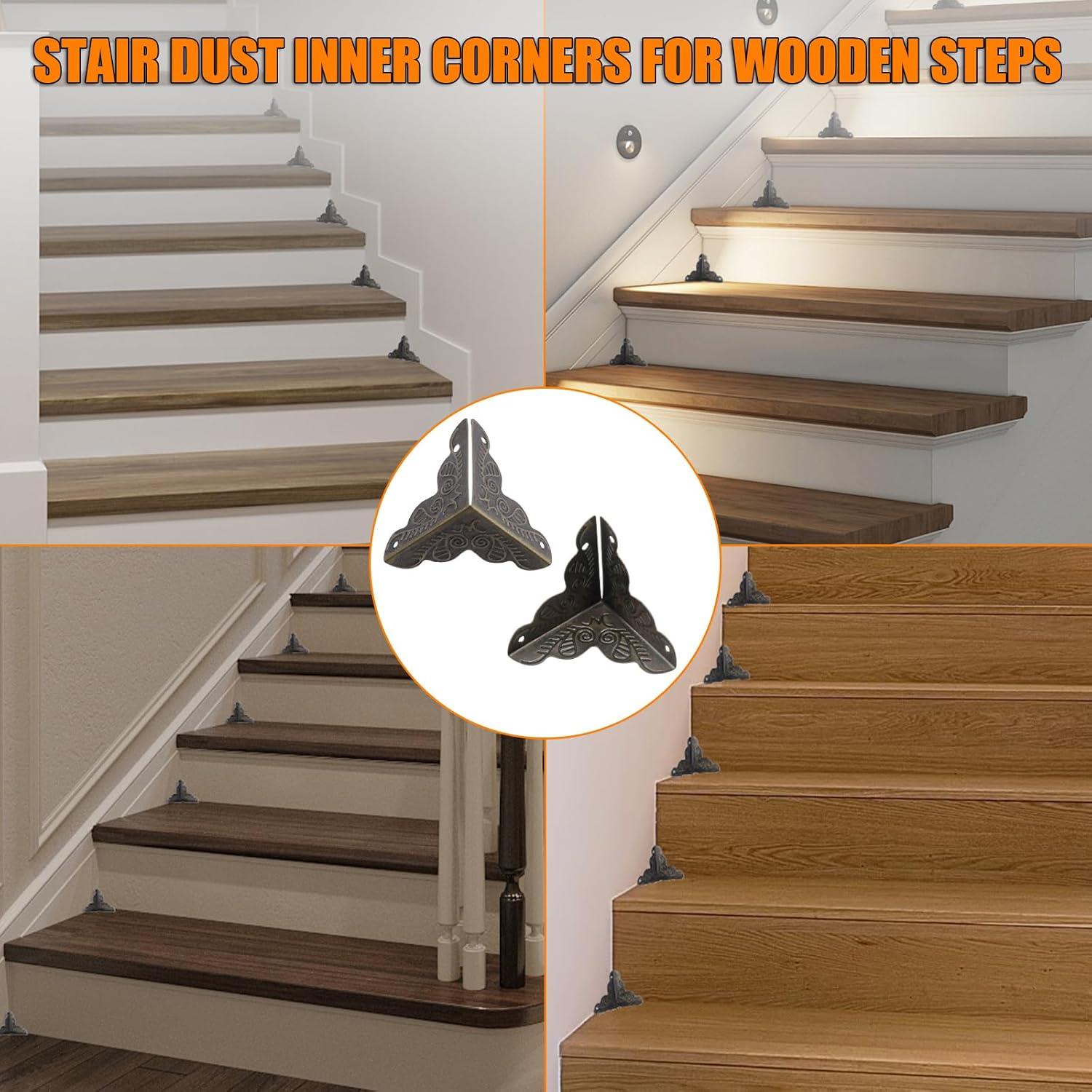 36 Esquinas Internas de Polvo Olldag para Escaleras de Madera 3.5 cm Bronce