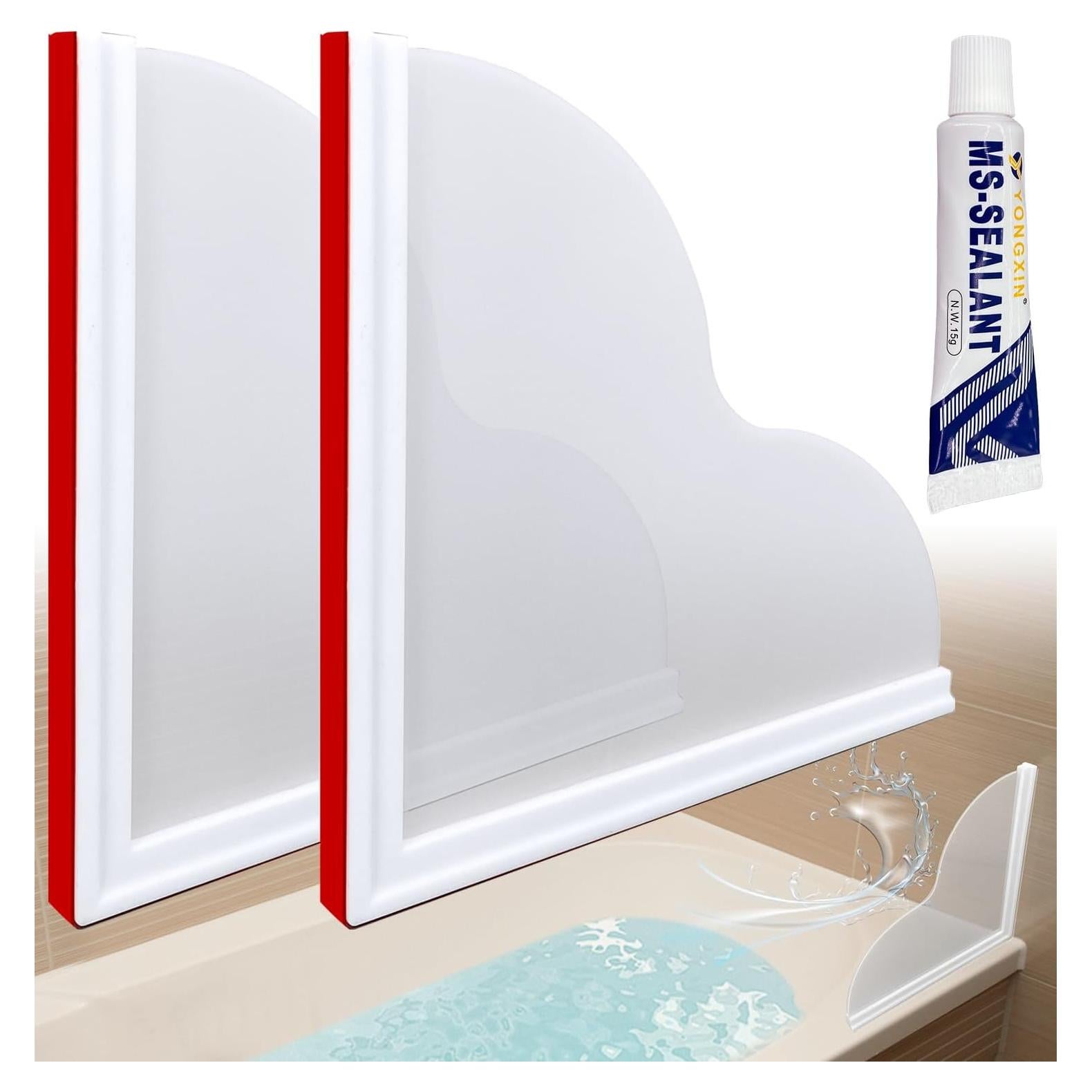 Guardia de Agua para Esquina de Ducha KOMOHOM - 2 Piezas