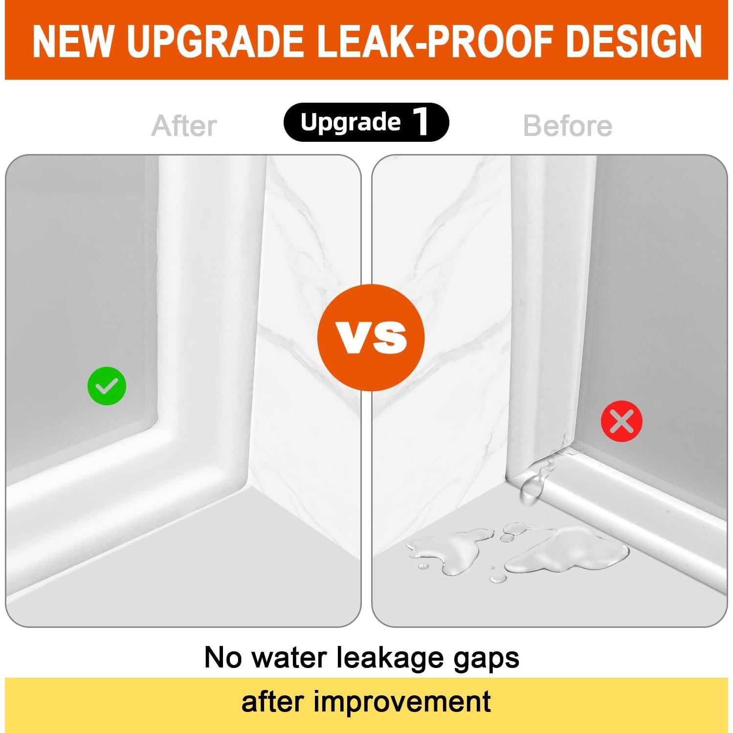 Guardia de Agua para Esquina de Ducha KOMOHOM - 2 Piezas