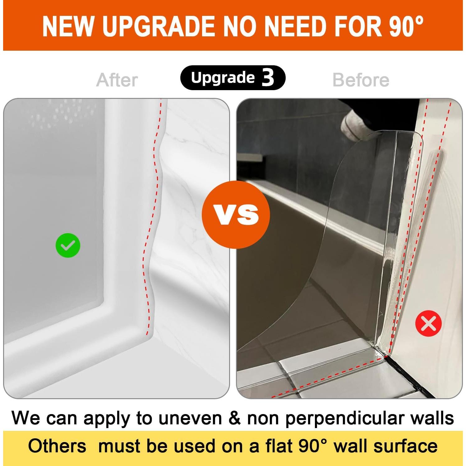 Guardia de Agua para Esquina de Ducha KOMOHOM - 2 Piezas