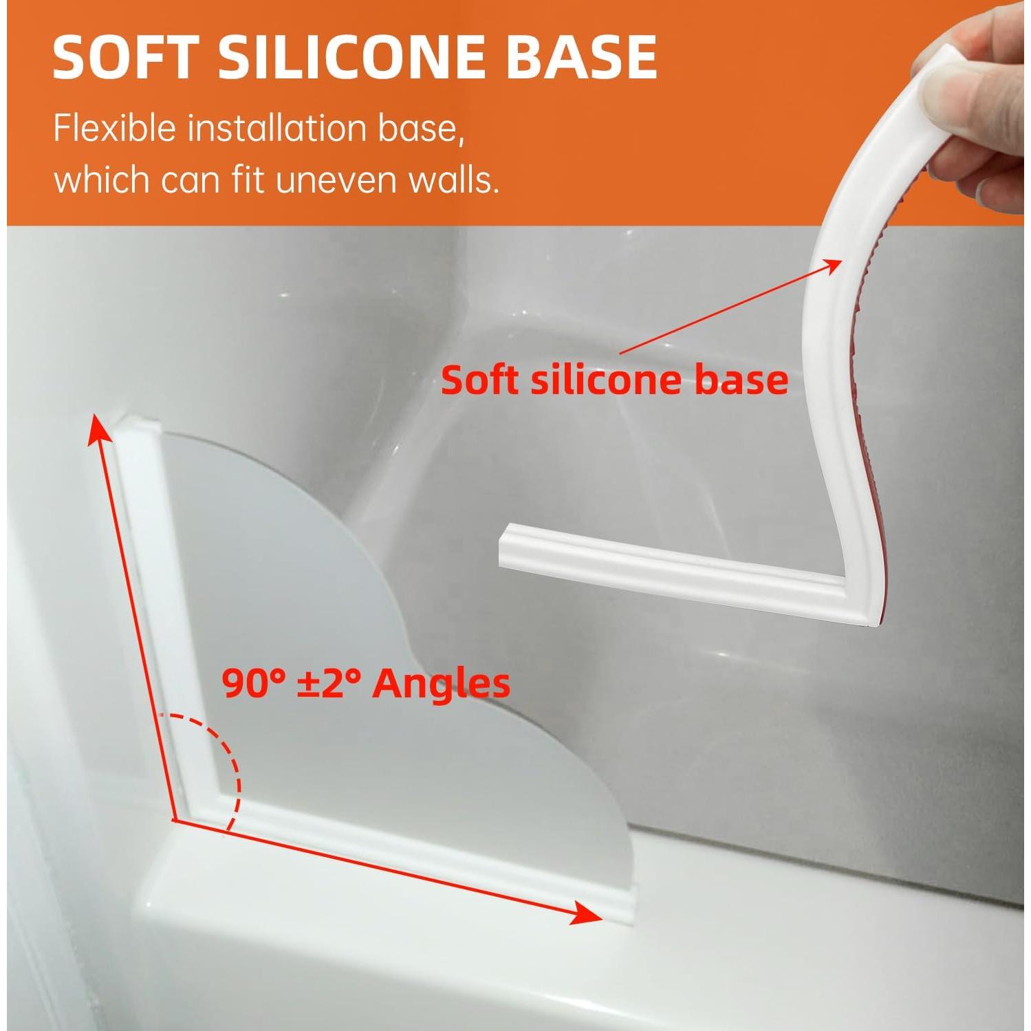 Guardia de Agua para Esquina de Ducha KOMOHOM - 2 Piezas