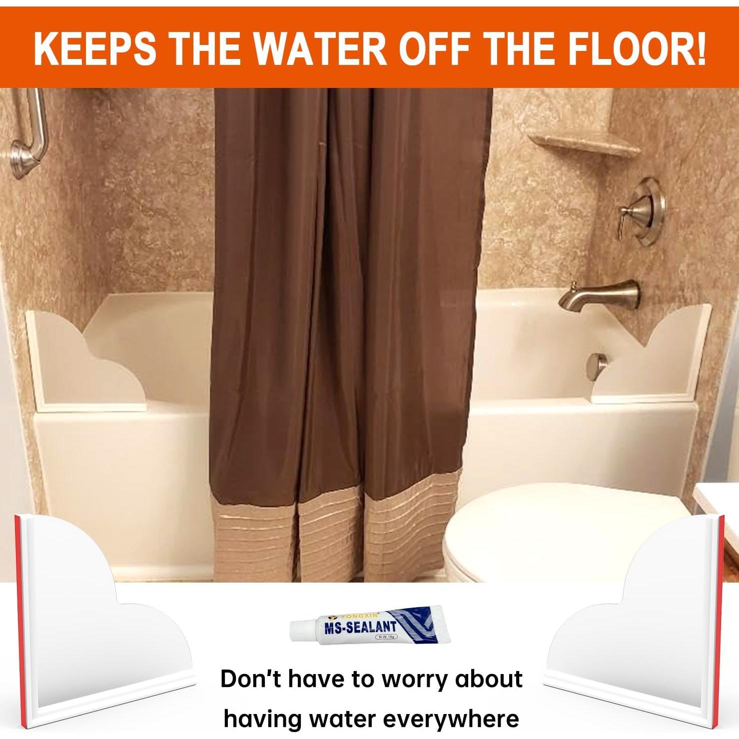 Guardia de Agua para Esquina de Ducha KOMOHOM - 2 Piezas