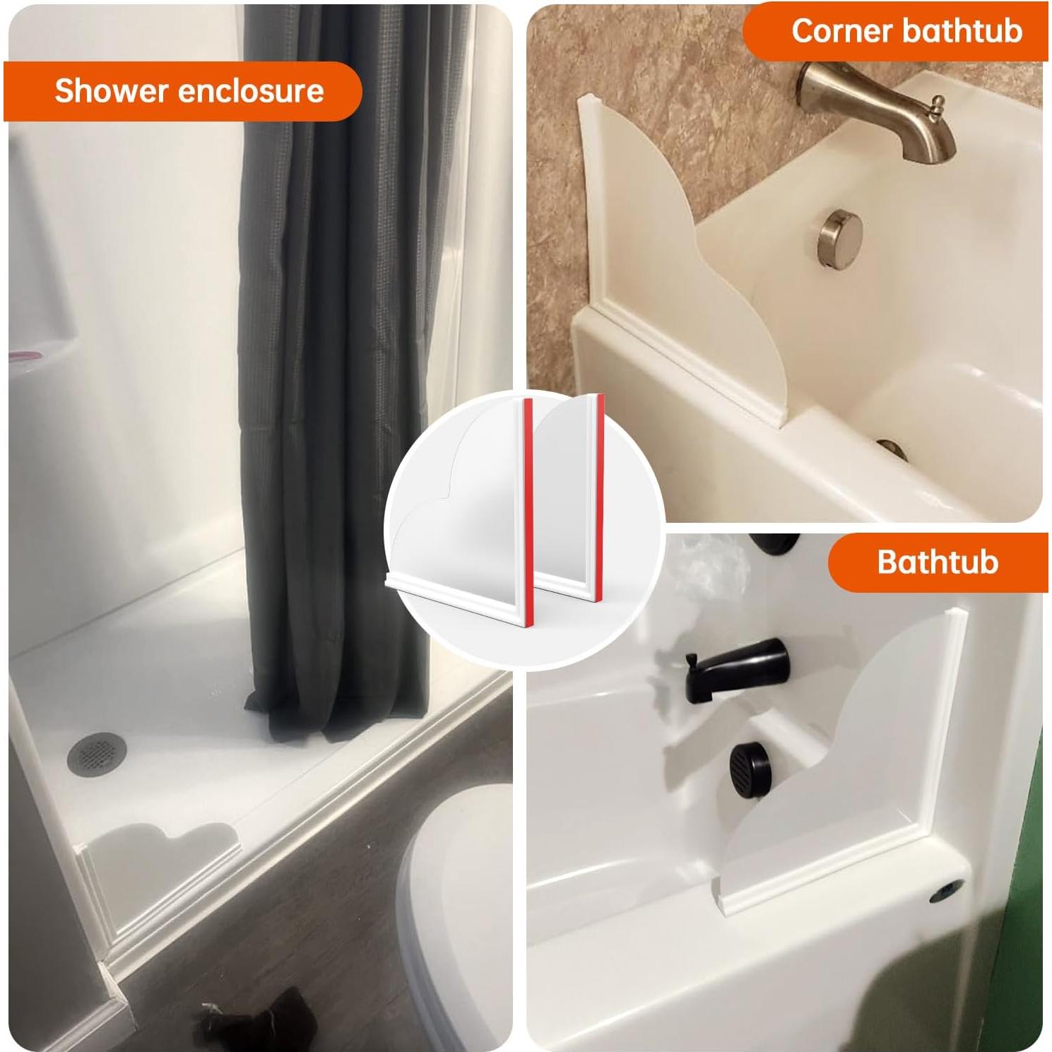 Guardia de Agua para Esquina de Ducha KOMOHOM - 2 Piezas
