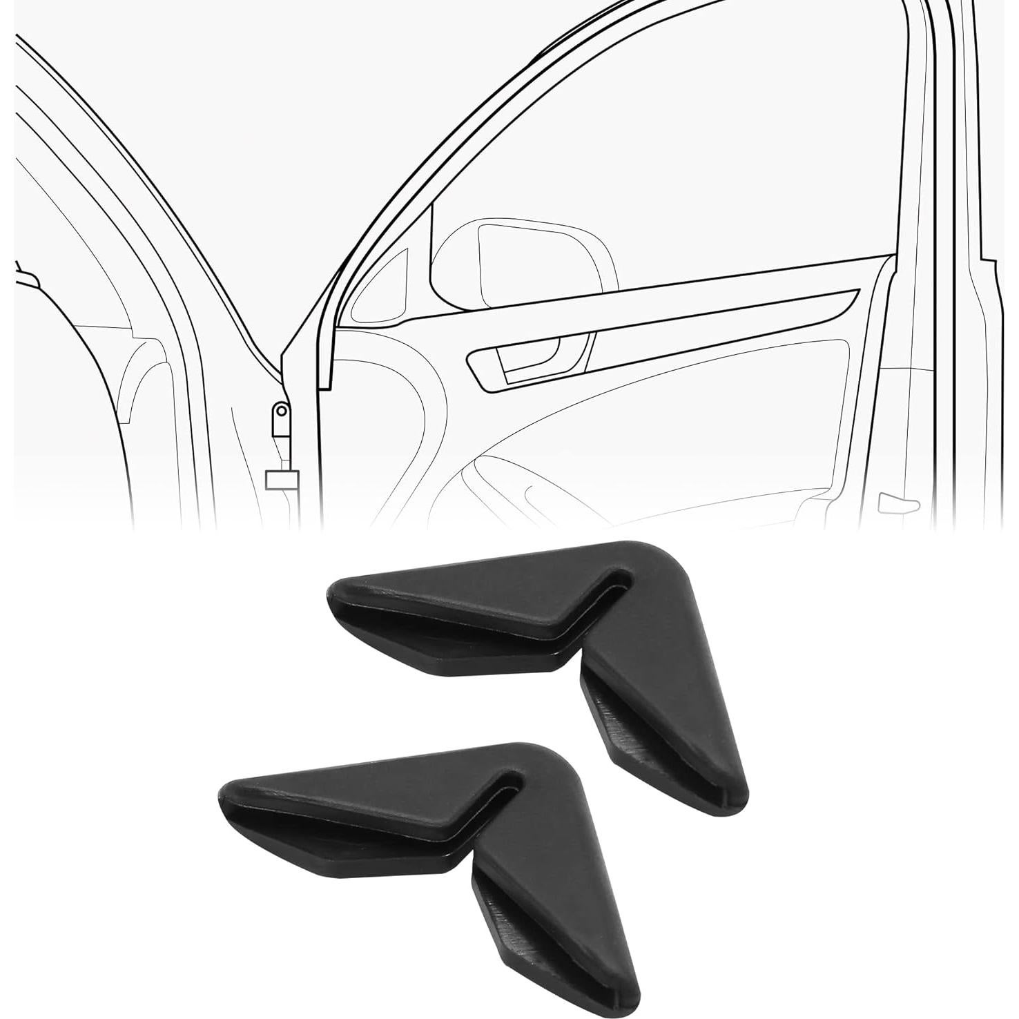Protector de Borde de Puerta de Coche uxcell Negro 2 Piezas