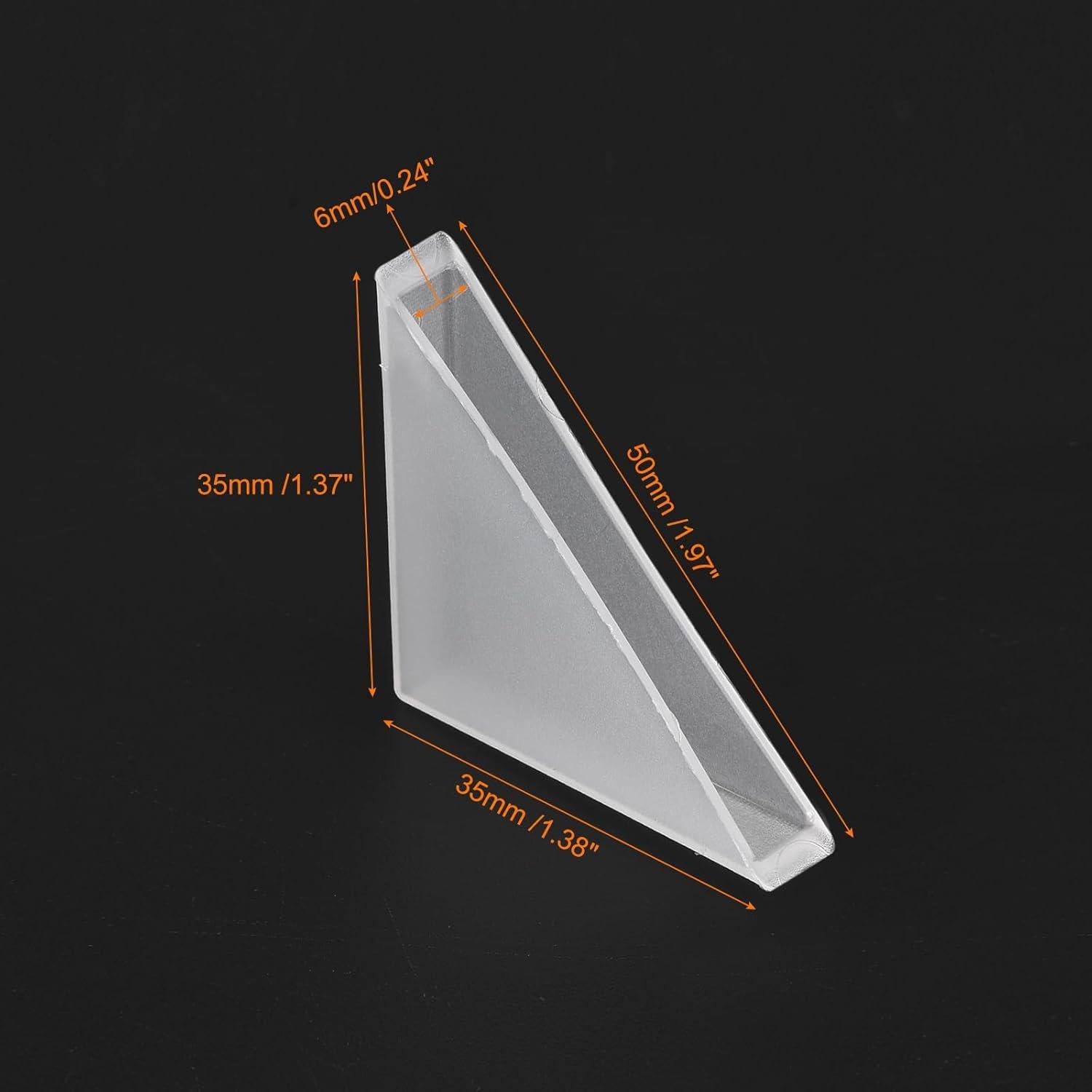 Protectores de Esquinas de Plástico uxcell 50Pcs 6x50mm Blanco