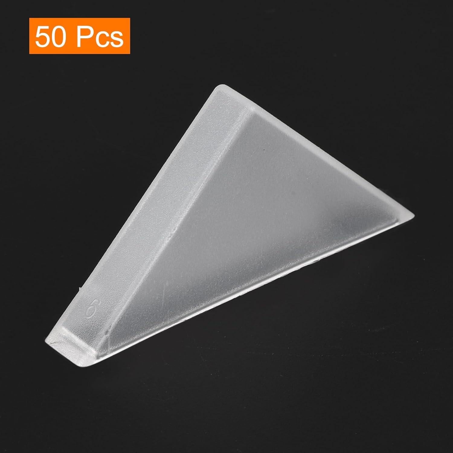 Protectores de Esquinas de Plástico uxcell 50Pcs 6x50mm Blanco