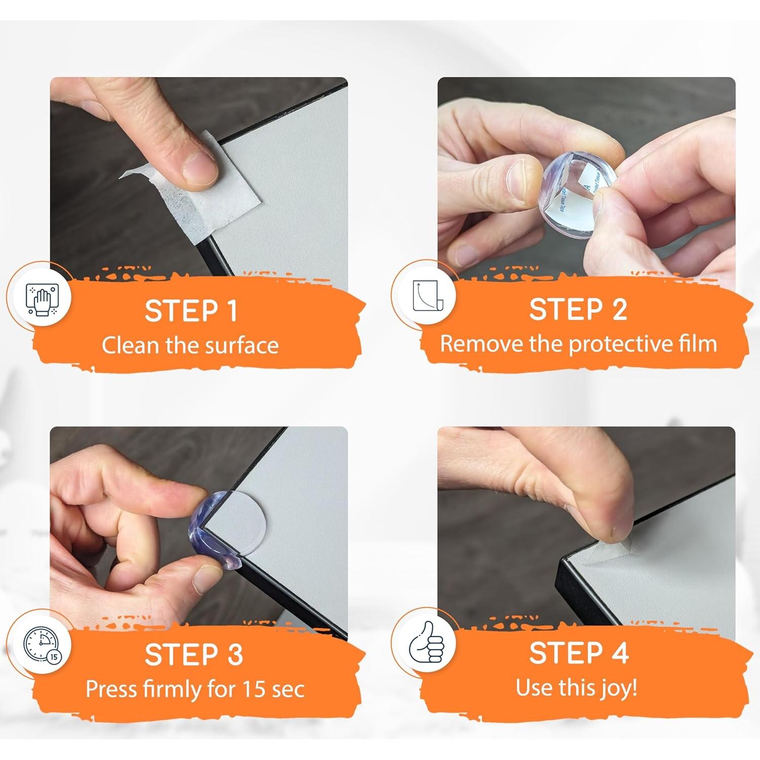 Protectores de Esquinas GLUIT Transparentes para Bebés - 10 Paquete