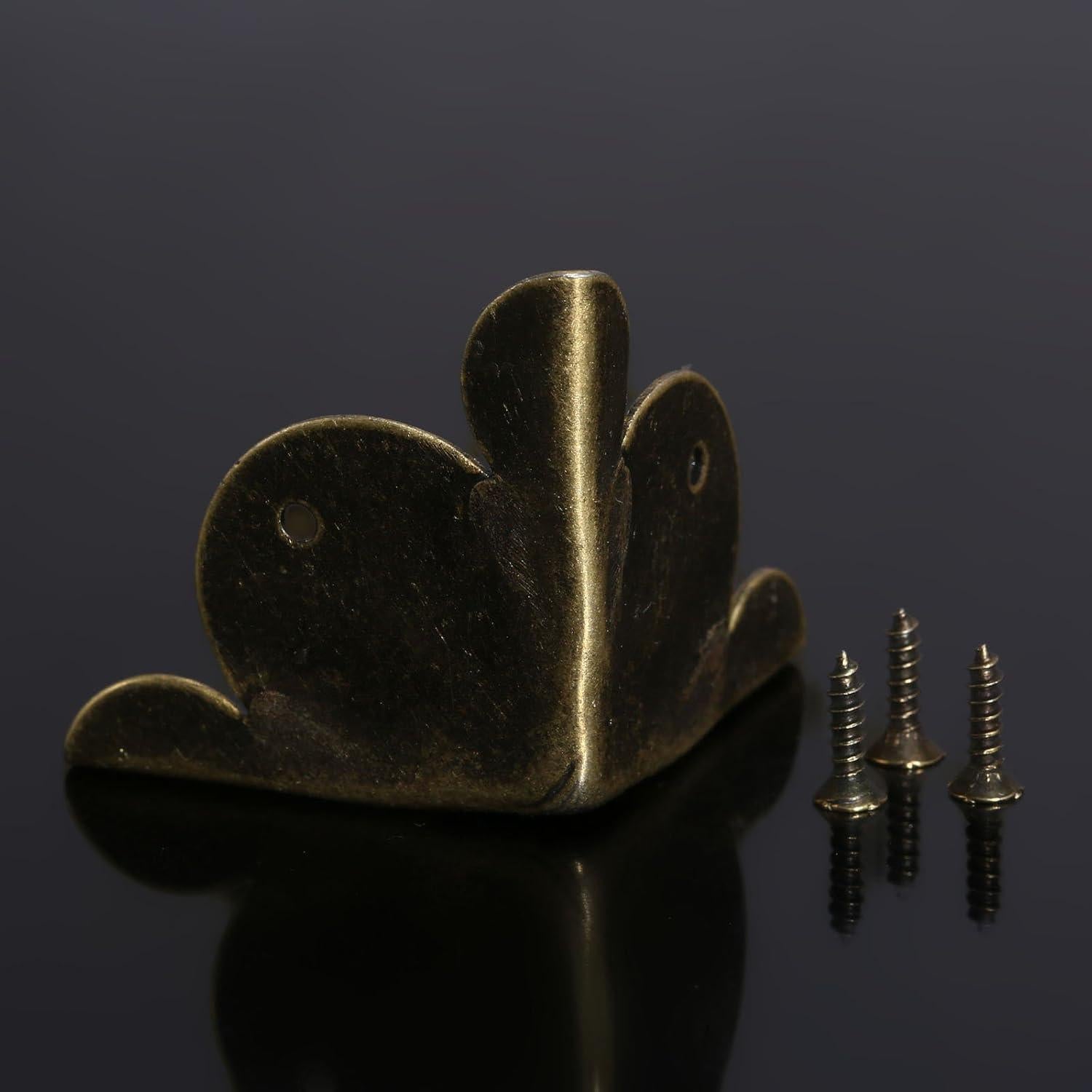 Protectores de Esquinas de Latón Antiguo Dophee 12 Pcs 30mm